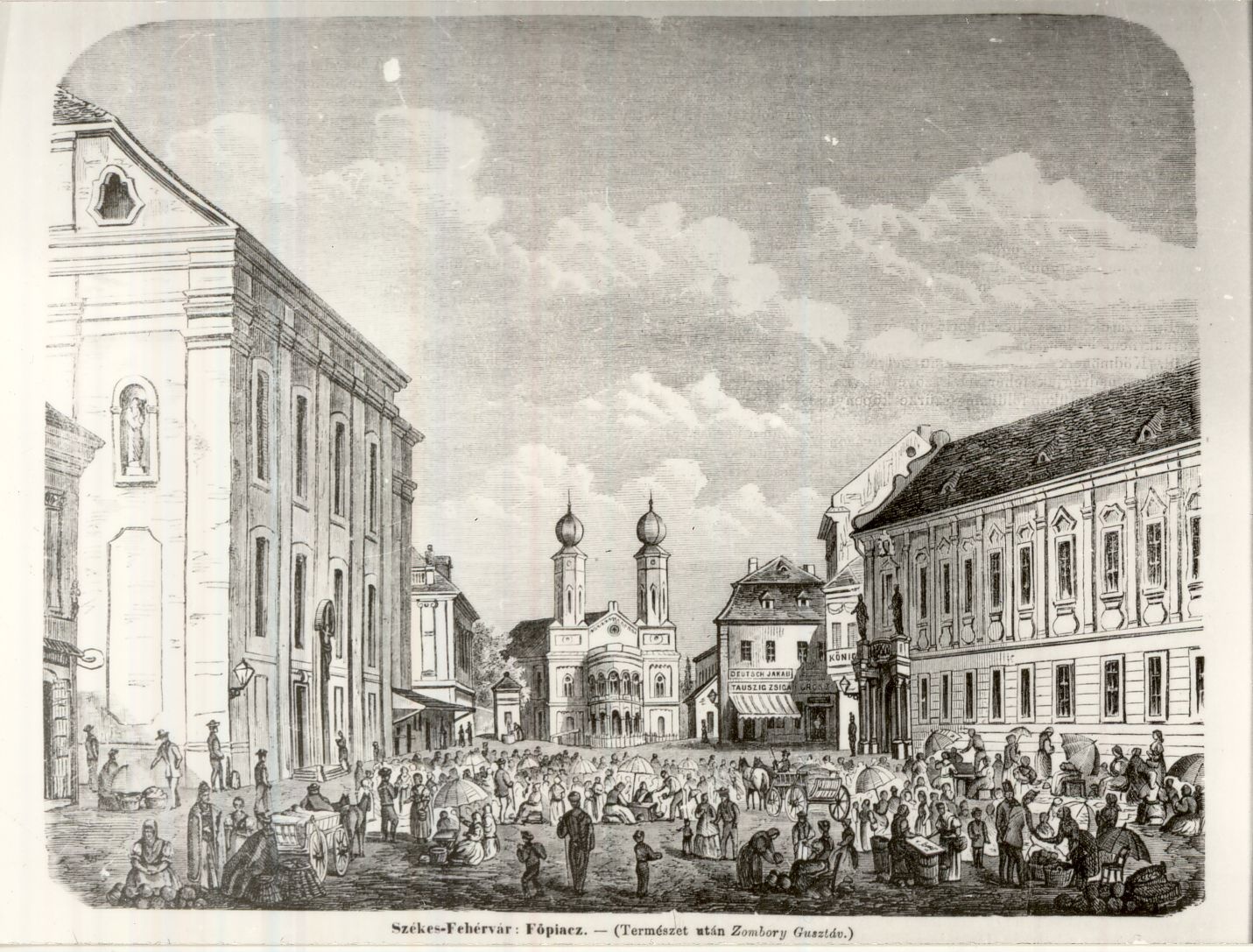 Piac Székesfehérvár XIX. század (Magyar Kereskedelmi és Vendéglátóipari Múzeum CC BY-NC-ND)