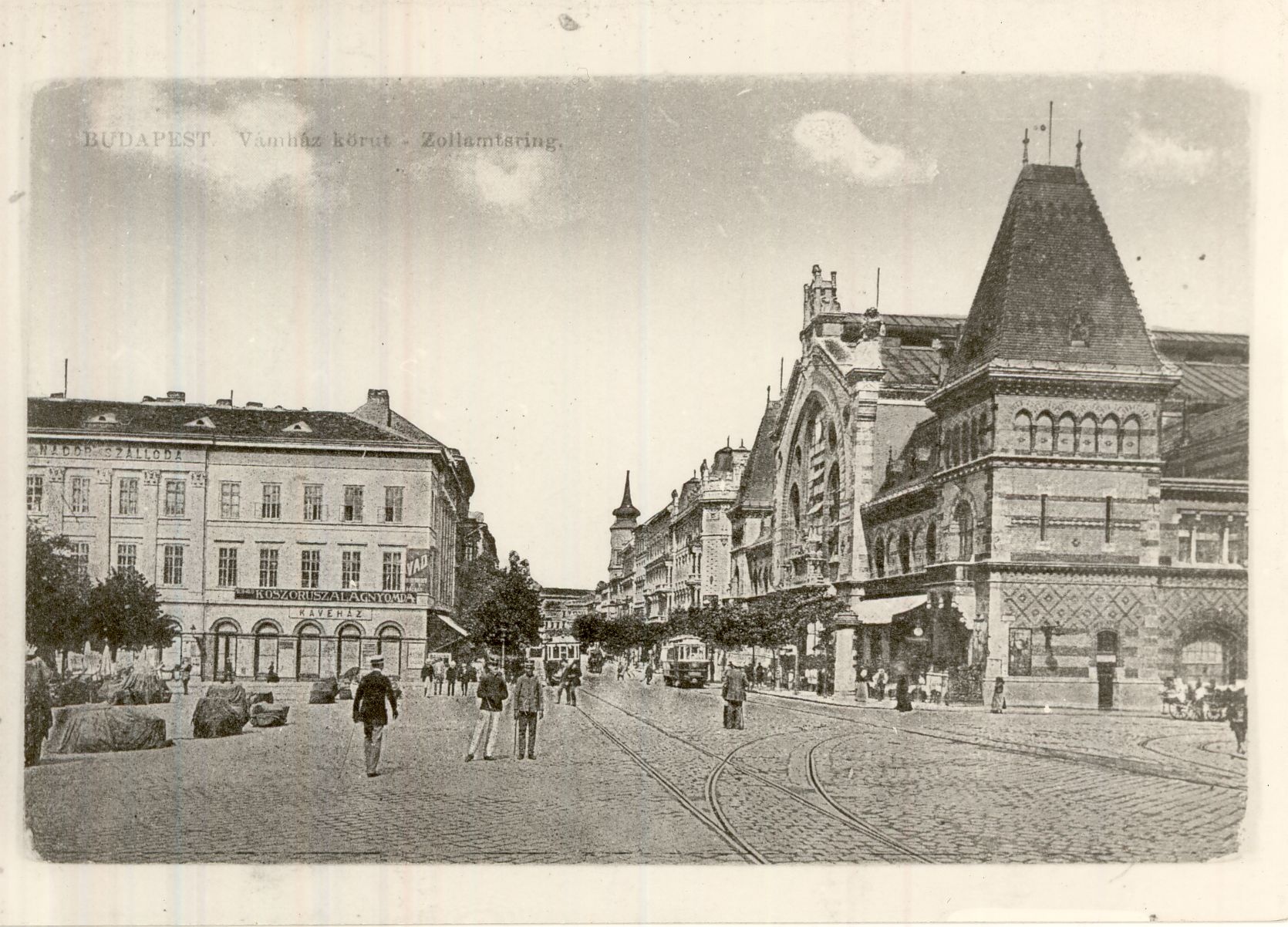 Vásárcsarnok a Vámházkörúton Budapest 1921. (Magyar Kereskedelmi és Vendéglátóipari Múzeum CC BY-NC-ND)