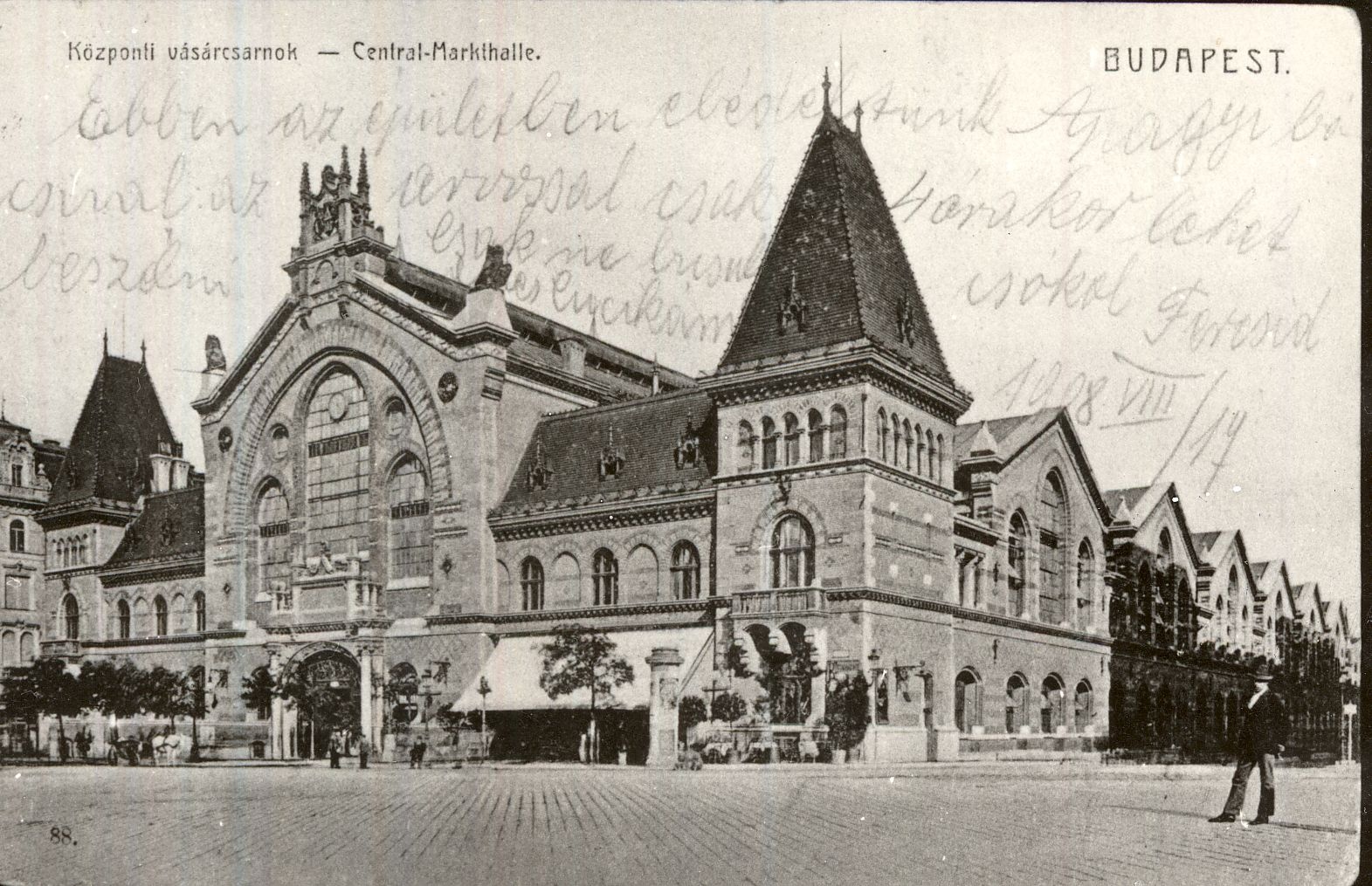Központi Vásárcsarnok, Budapest 1908 (Magyar Kereskedelmi és Vendéglátóipari Múzeum CC BY-NC-ND)
