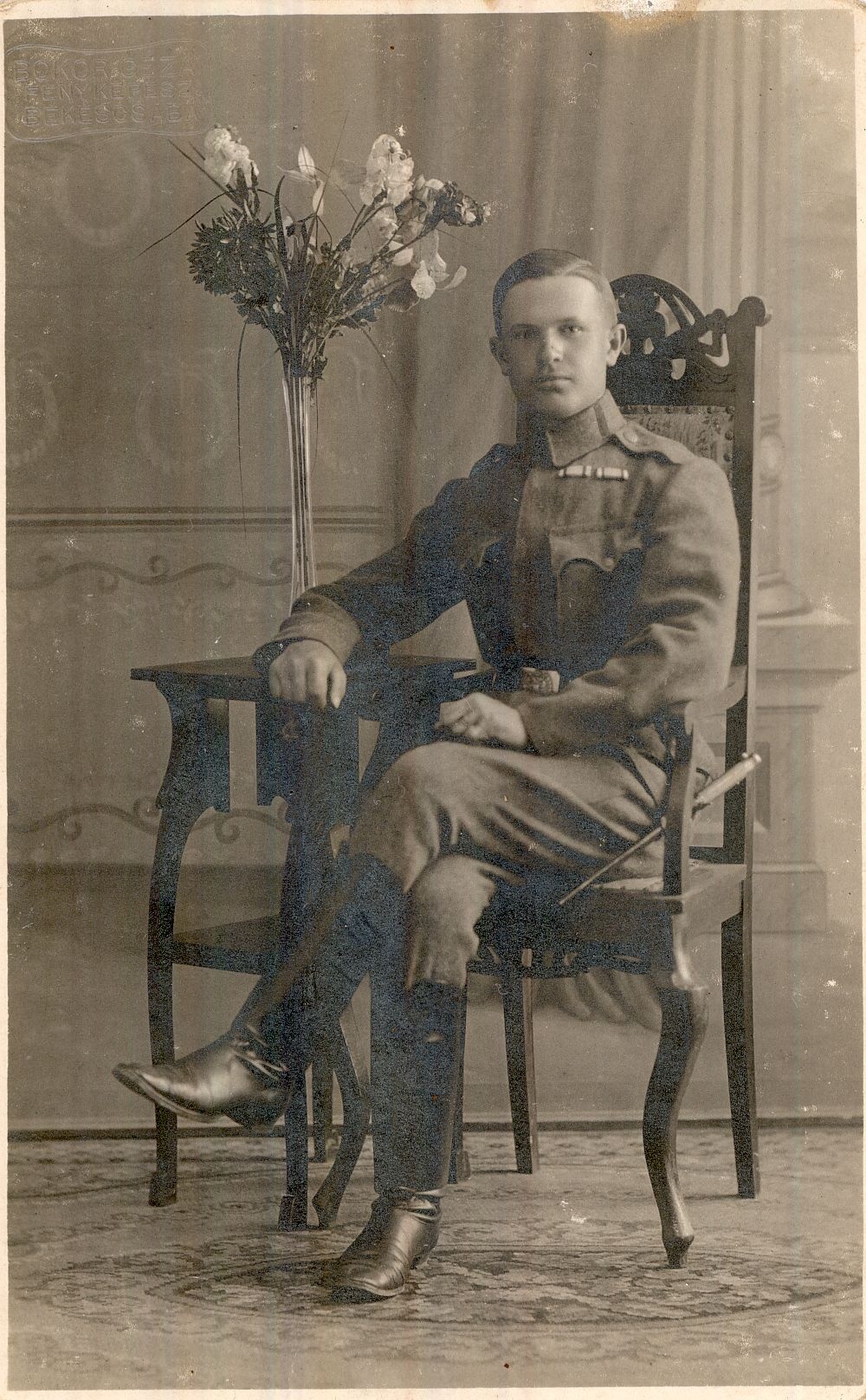 Korcsok Mátyás hadtáptiszt, Békéscsaba 1916. (Magyar Kereskedelmi és Vendéglátóipari Múzeum CC BY-NC-ND)