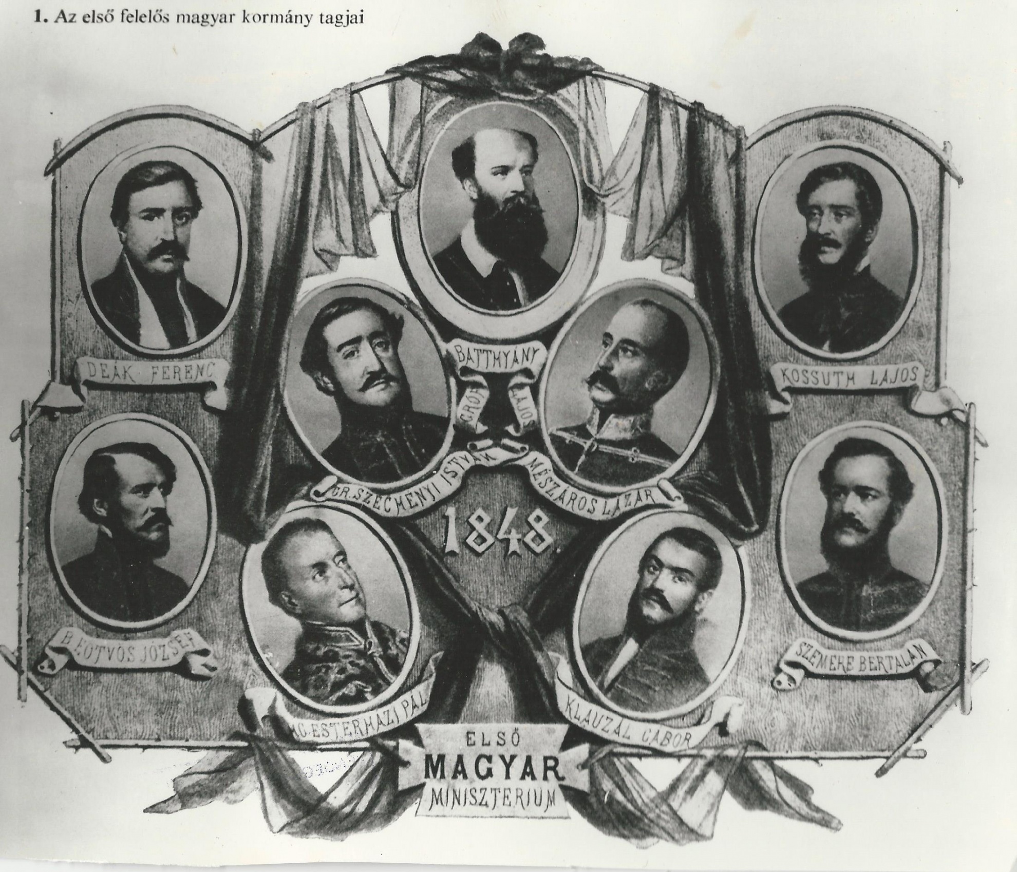 Batthyány kormány 1848. (Magyar Kereskedelmi és Vendéglátóipari Múzeum CC BY-NC-ND)