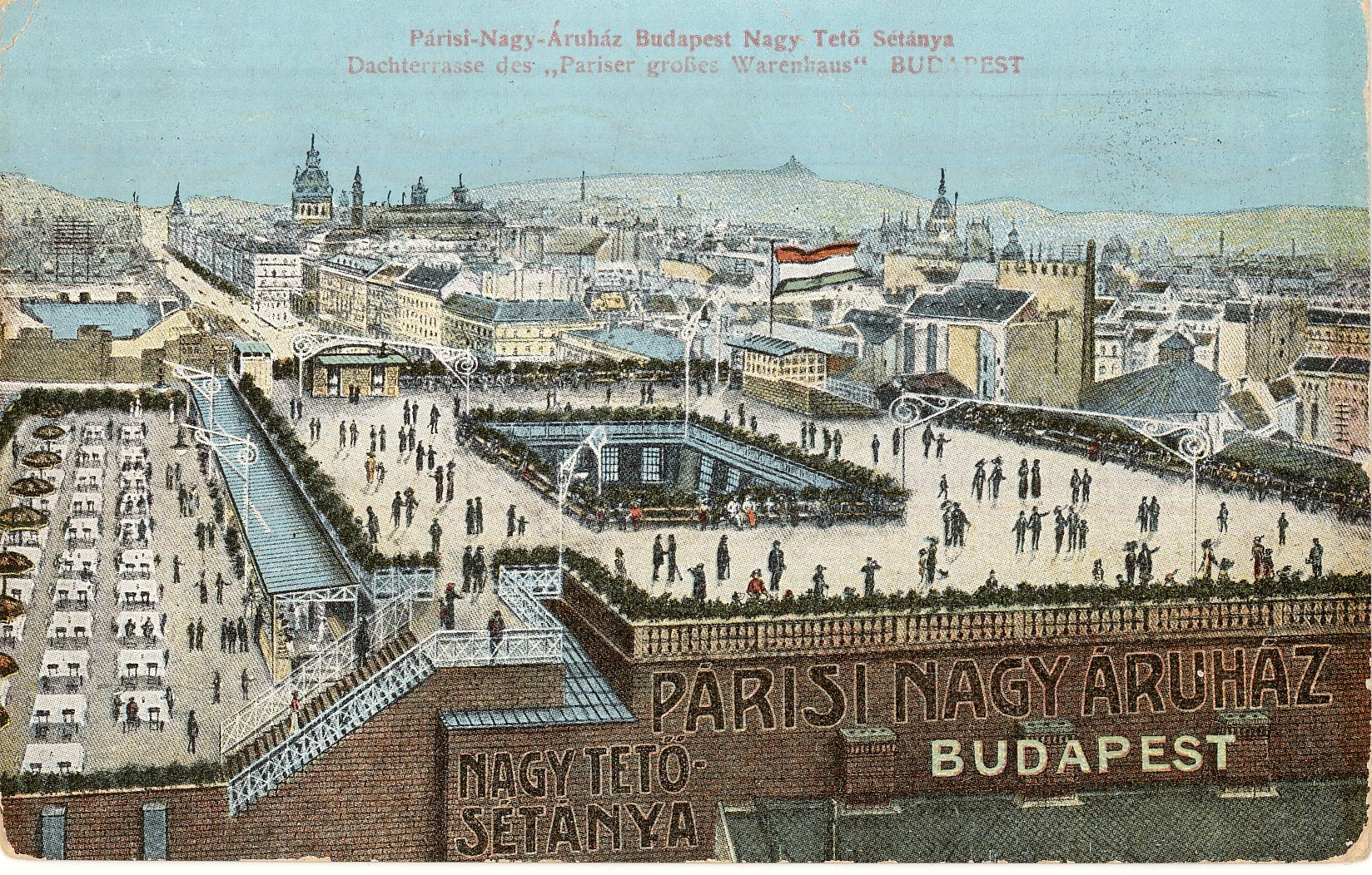 Párizsi Nagy Áruház tetősétány (Magyar Kereskedelmi és Vendéglátóipari Múzeum CC BY-NC-ND)
