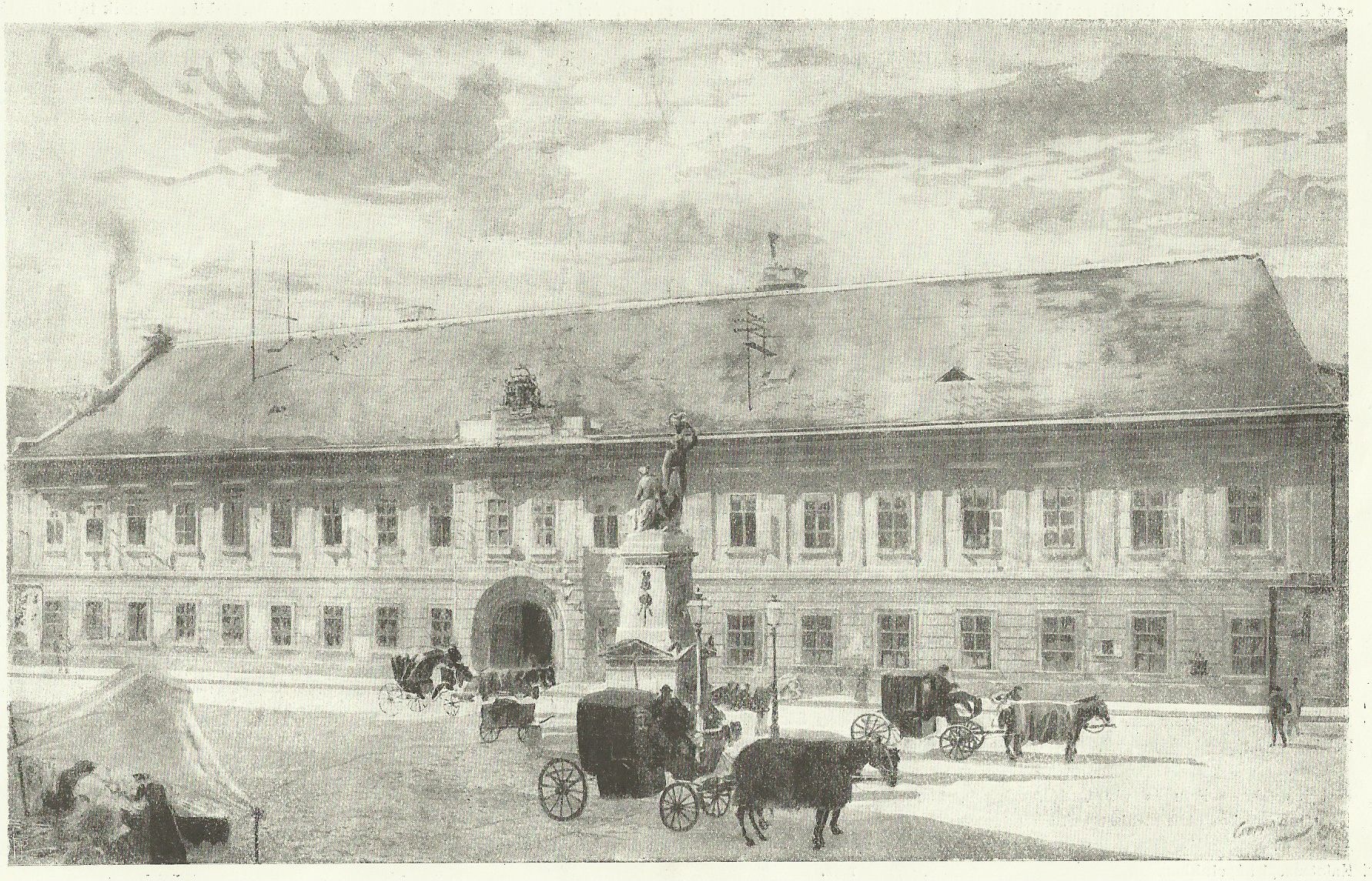 A Kuria régi épülete a Ferencziek terén (Magyar Kereskedelmi és Vendéglátóipari Múzeum CC BY-NC-ND)