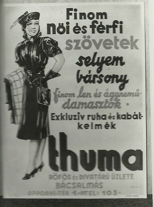 Thuma, rőfös és divatárú üzlete (Magyar Kereskedelmi és Vendéglátóipari Múzeum CC BY-NC-ND)