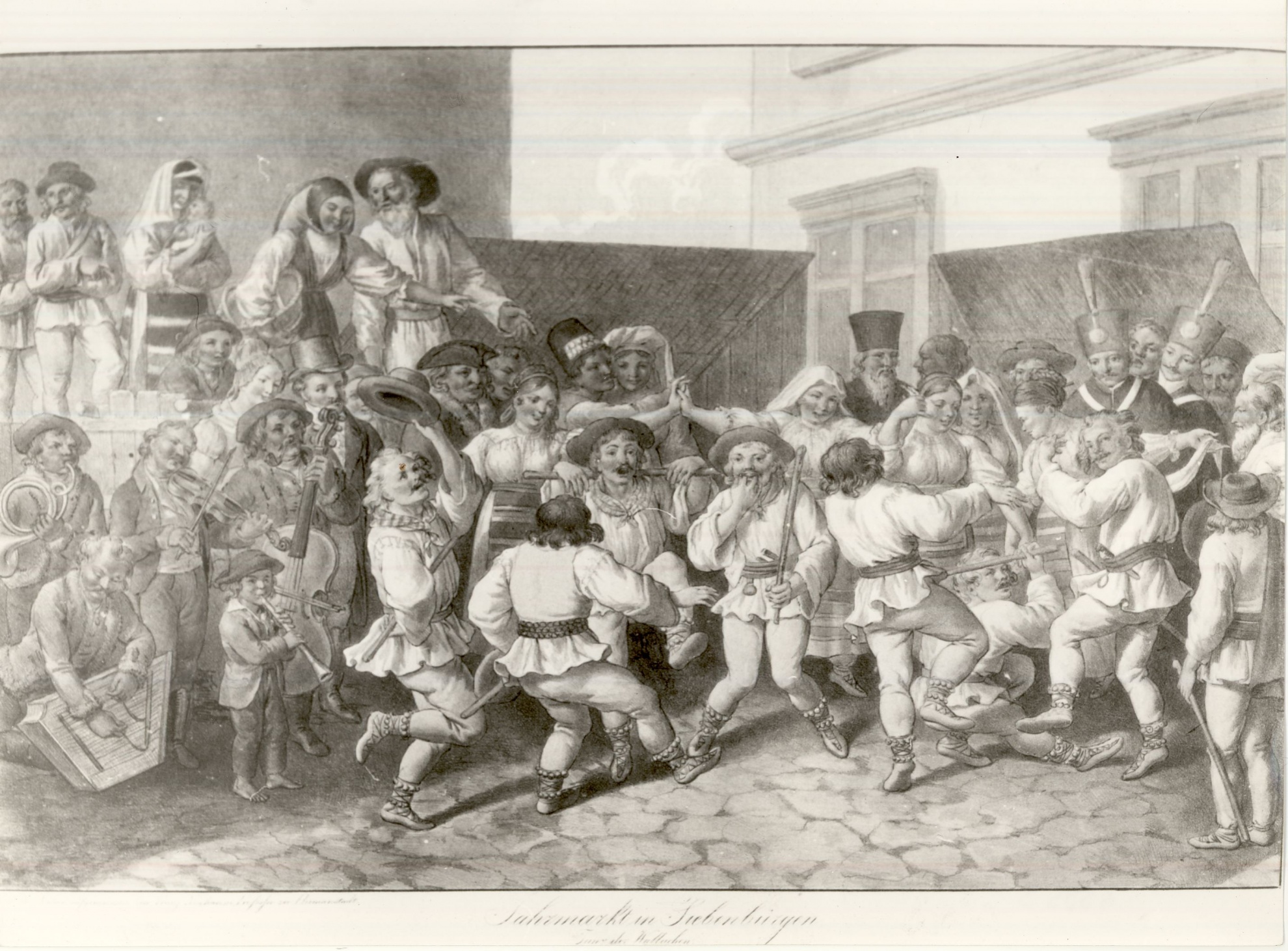Vásár Erdély országban Nagyszeben 1819. (Magyar Kereskedelmi és Vendéglátóipari Múzeum CC BY-NC-ND)