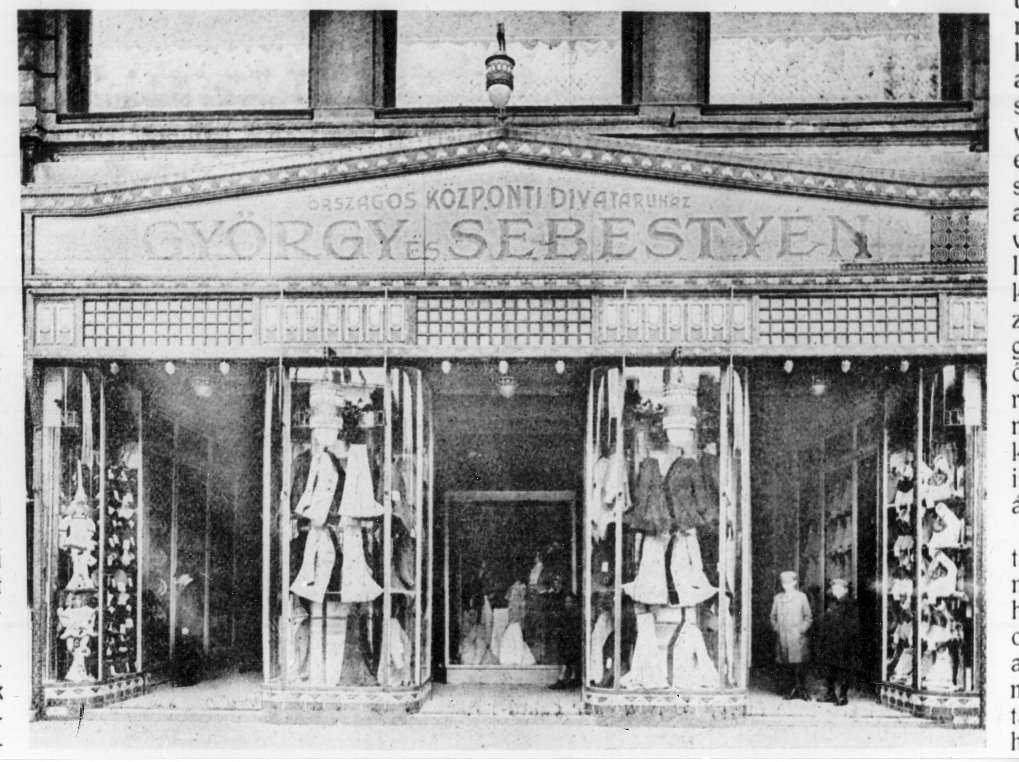 György és Sebestyén divatáruház (Magyar Kereskedelmi és Vendéglátóipari Múzeum CC BY-NC-ND)