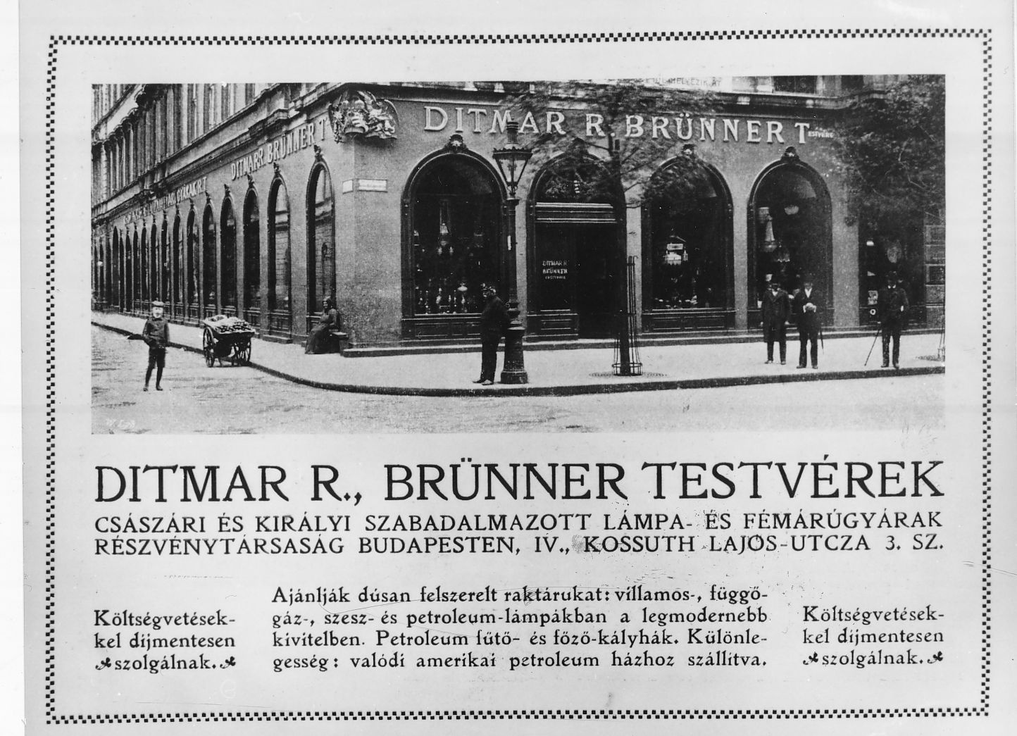 Ditmar R.,Brünner Testvérek Rt. (Magyar Kereskedelmi és Vendéglátóipari Múzeum CC BY-NC-ND)