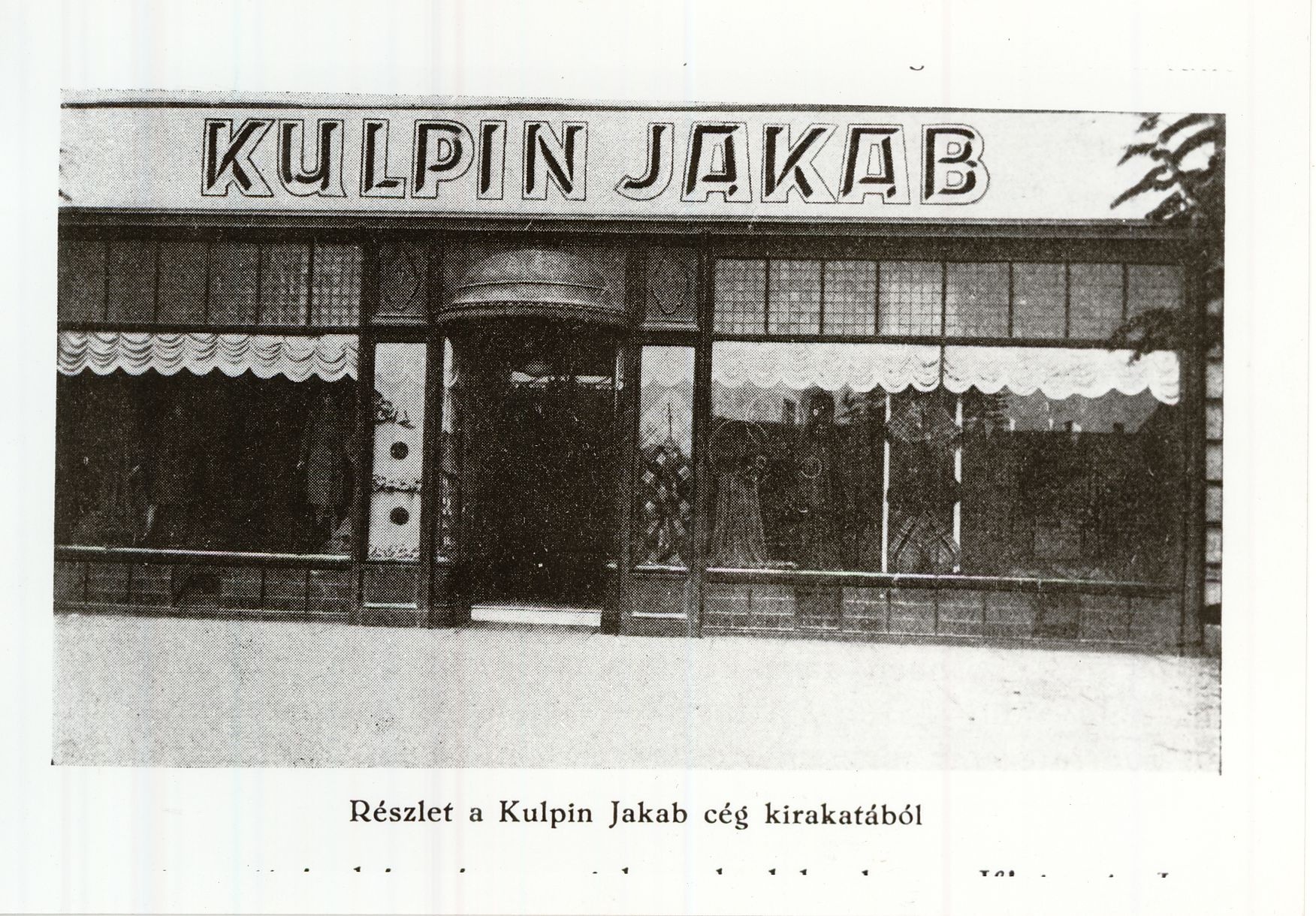 Kulpin Jakab méteráru üzlete Békéscsaba (Magyar Kereskedelmi és Vendéglátóipari Múzeum CC BY-NC-ND)