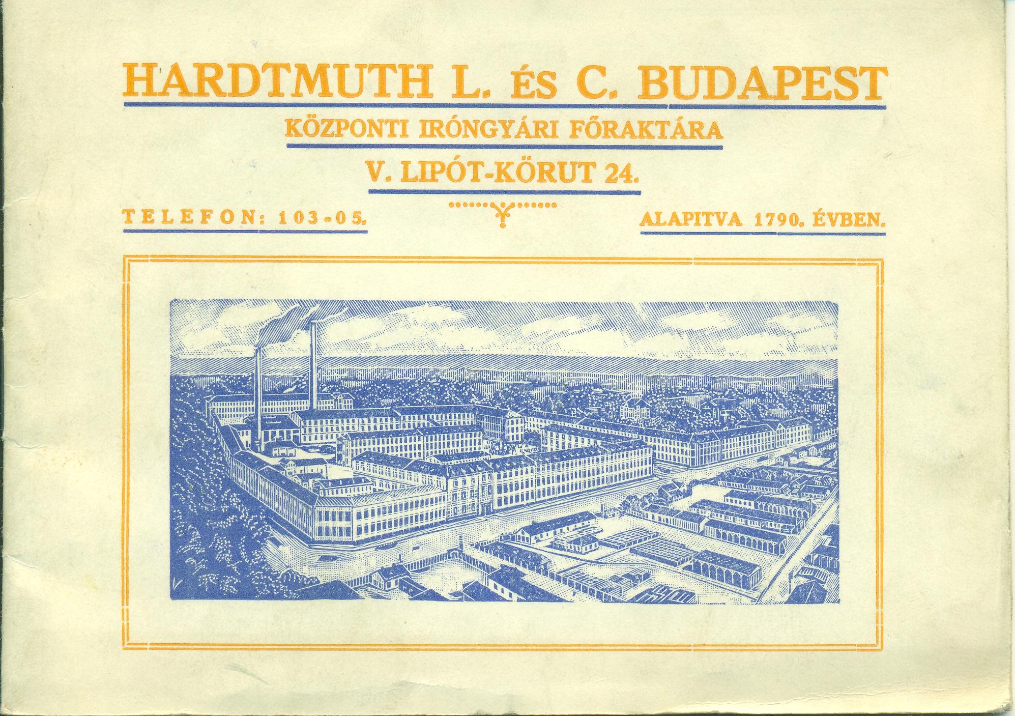 Hardmuth L. és C. árjegyzék (Magyar Kereskedelmi és Vendéglátóipari Múzeum CC BY-NC-SA)