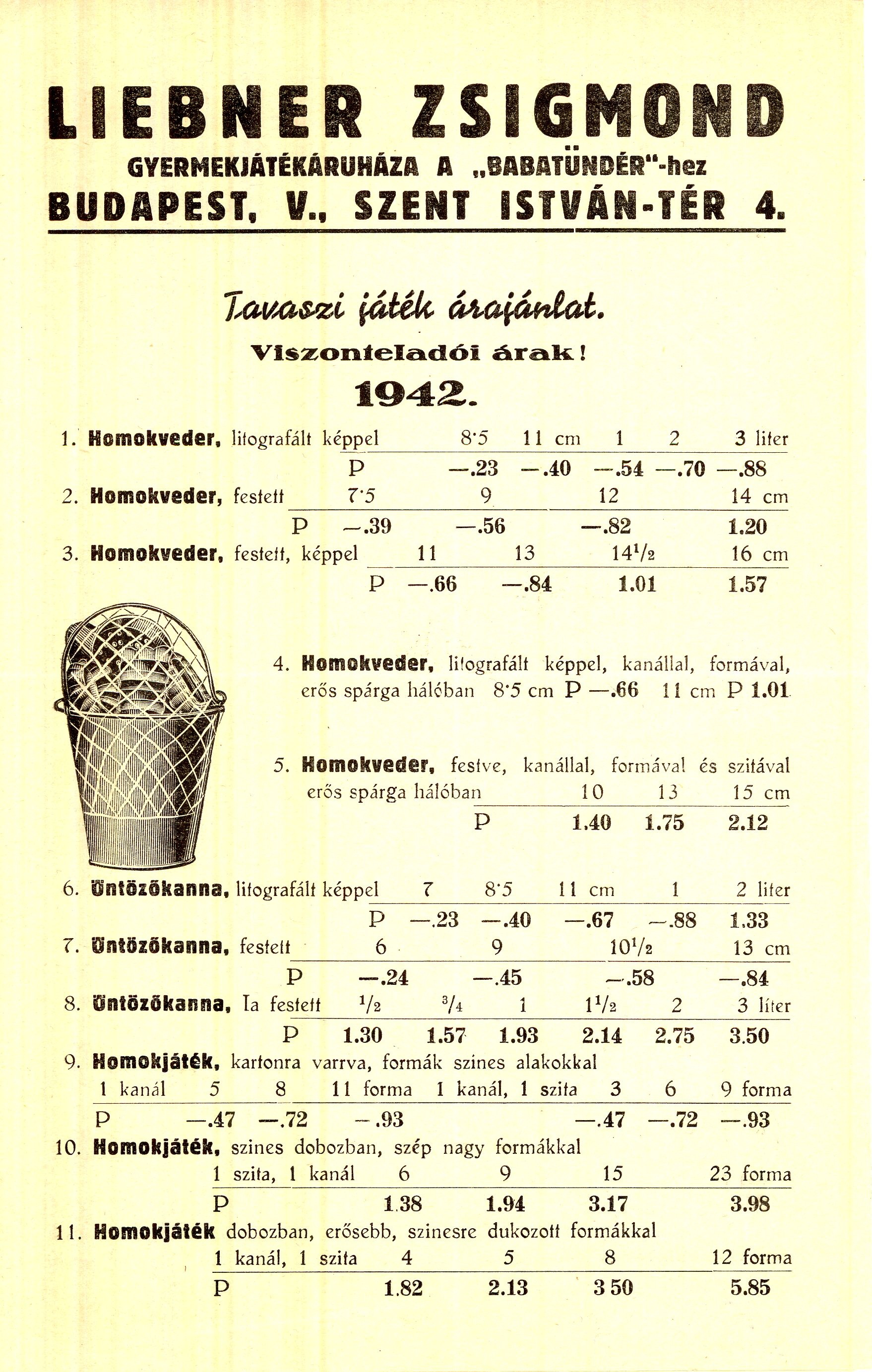 Tavaszi játék árajánlat (Magyar Kereskedelmi és Vendéglátóipari Múzeum CC BY-NC-SA)