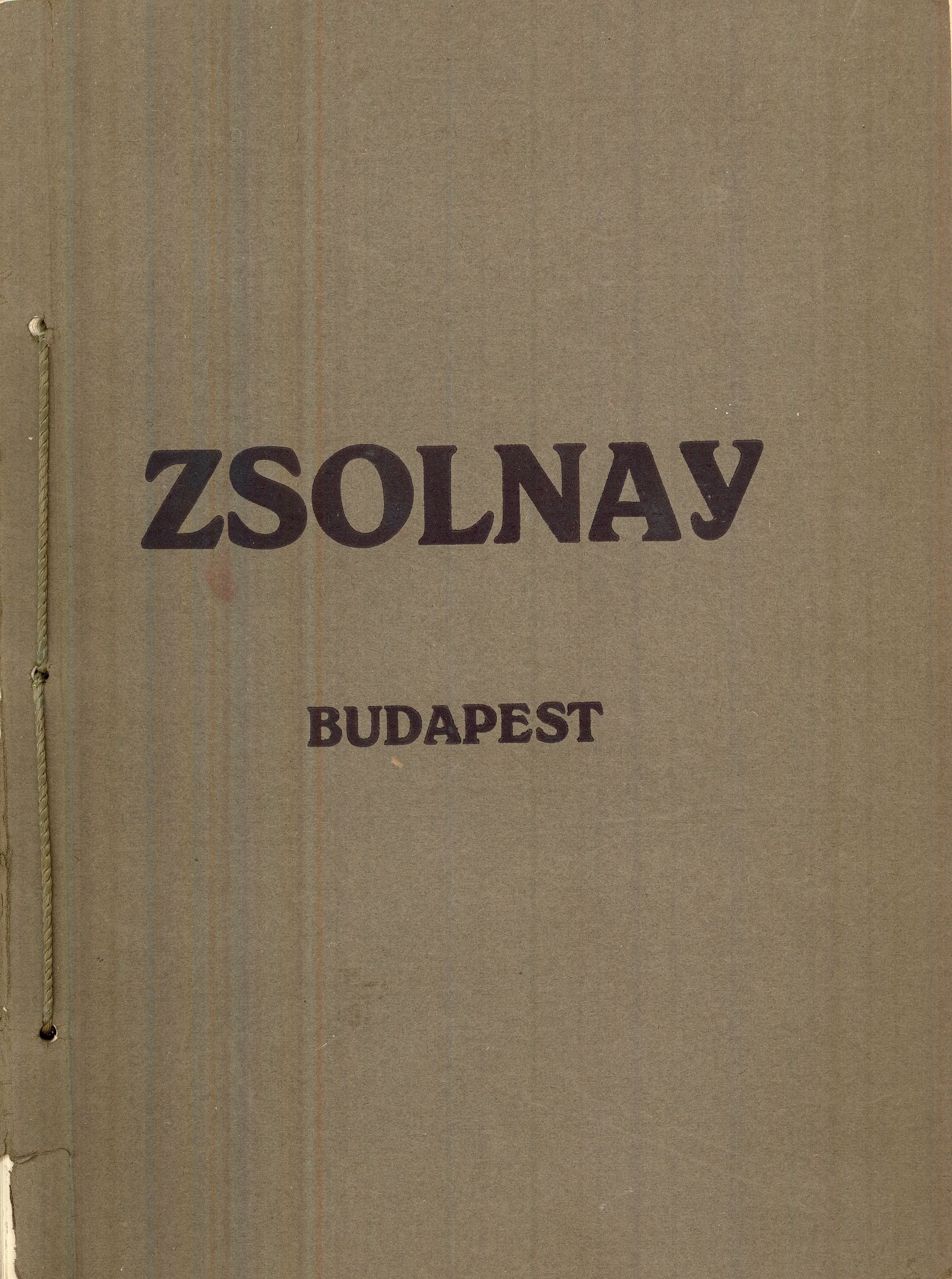 ZSOLNAY árjegyzék (Magyar Kereskedelmi és Vendéglátóipari Múzeum CC BY-NC-SA)