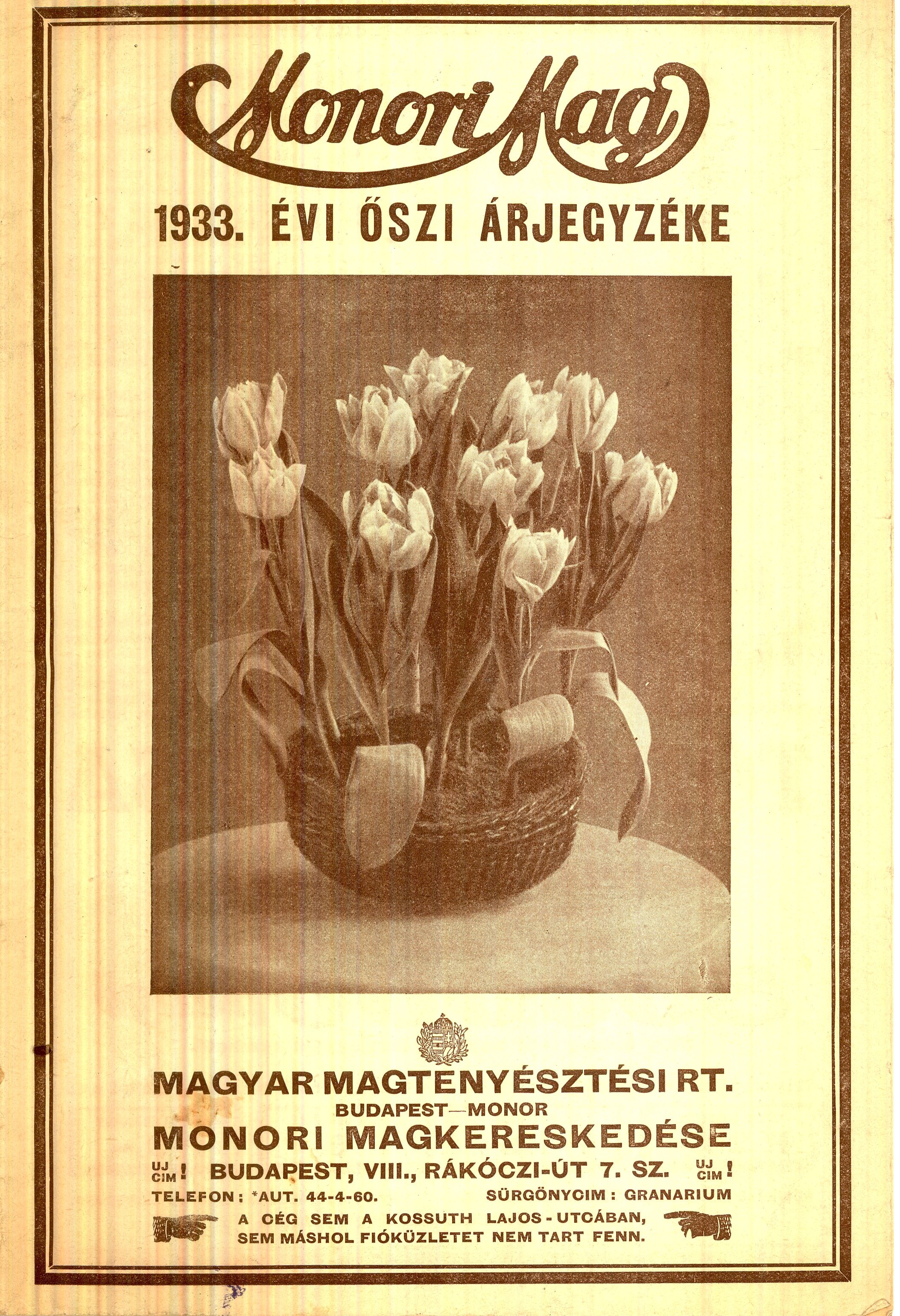 Monor Mag ÁRJEGYZÉKE (Magyar Kereskedelmi és Vendéglátóipari Múzeum CC BY-NC-SA)