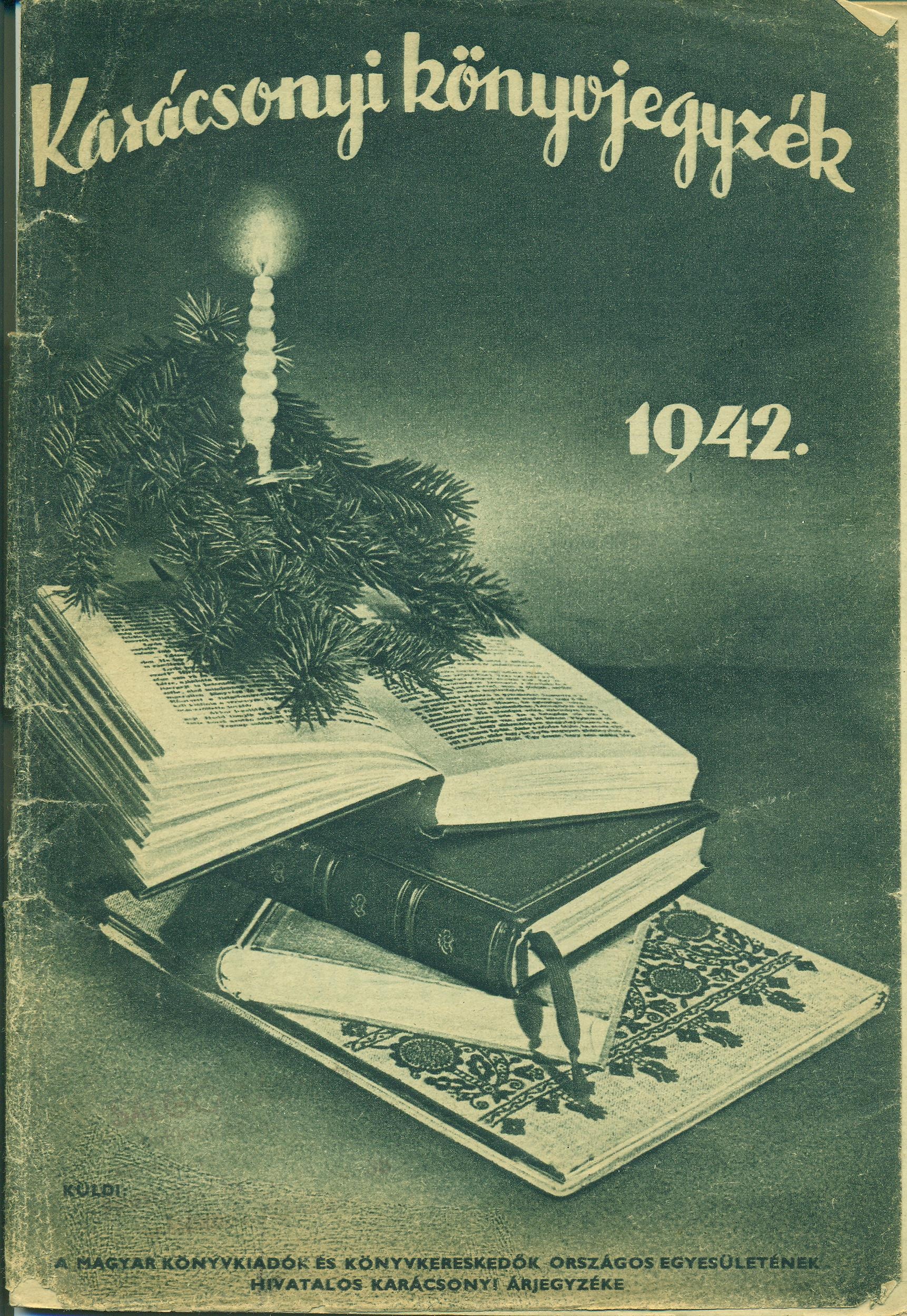 Karácsonyi könyvjegyzék 1942. (Magyar Kereskedelmi és Vendéglátóipari Múzeum CC BY-NC-SA)