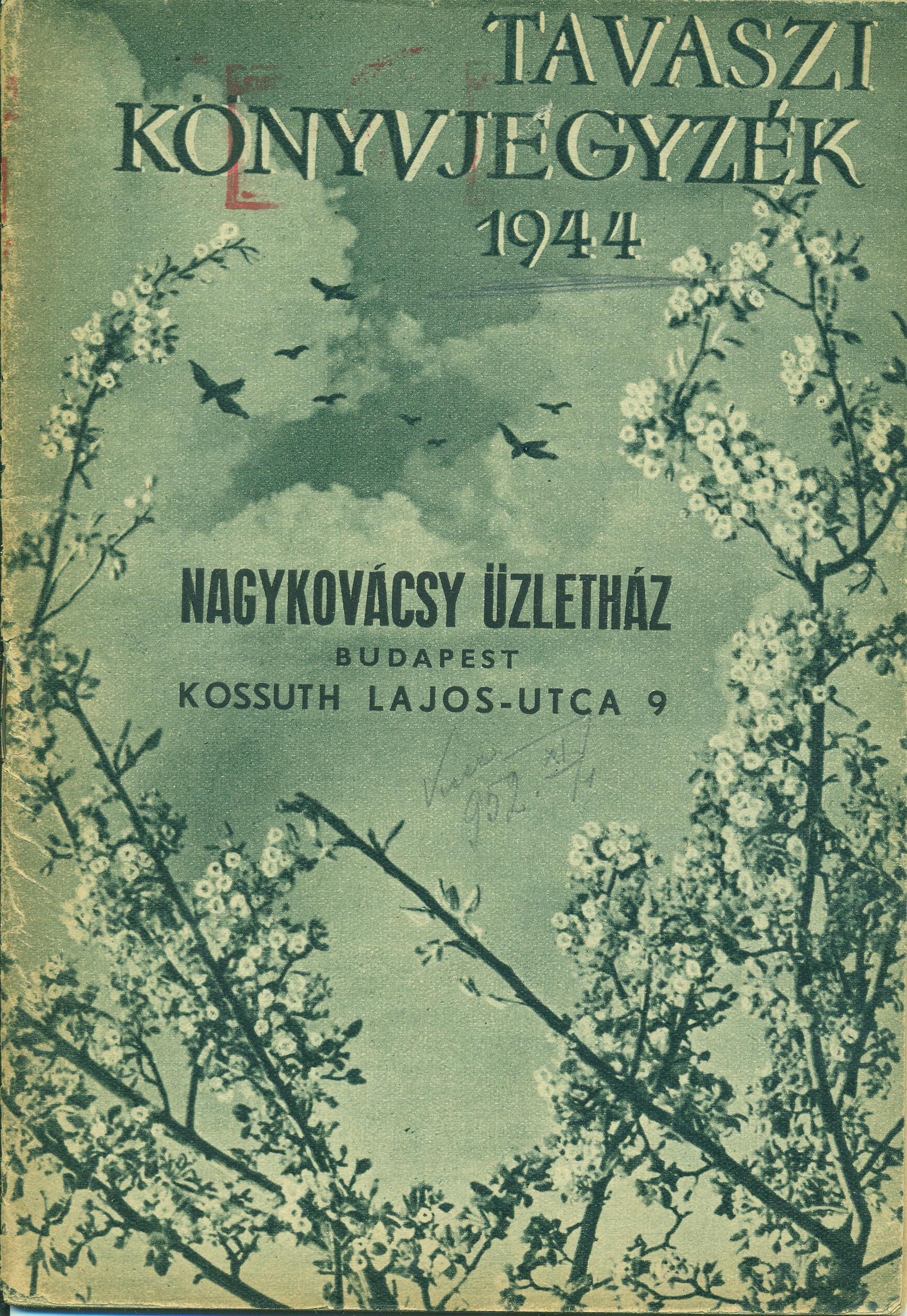 Tavaszi könyvjegyzék 1944 (Magyar Kereskedelmi és Vendéglátóipari Múzeum CC BY-NC-SA)