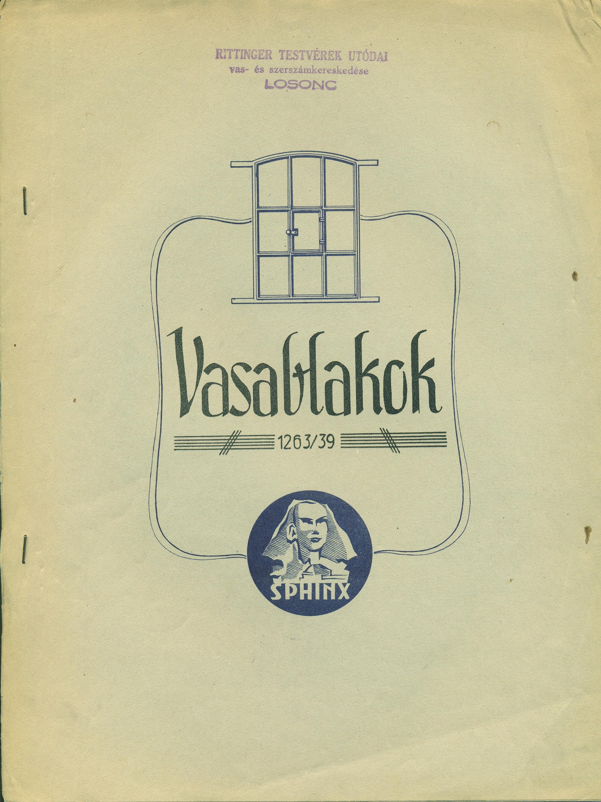 Vasablakok árjegyzéke (Magyar Kereskedelmi és Vendéglátóipari Múzeum CC BY-NC-SA)