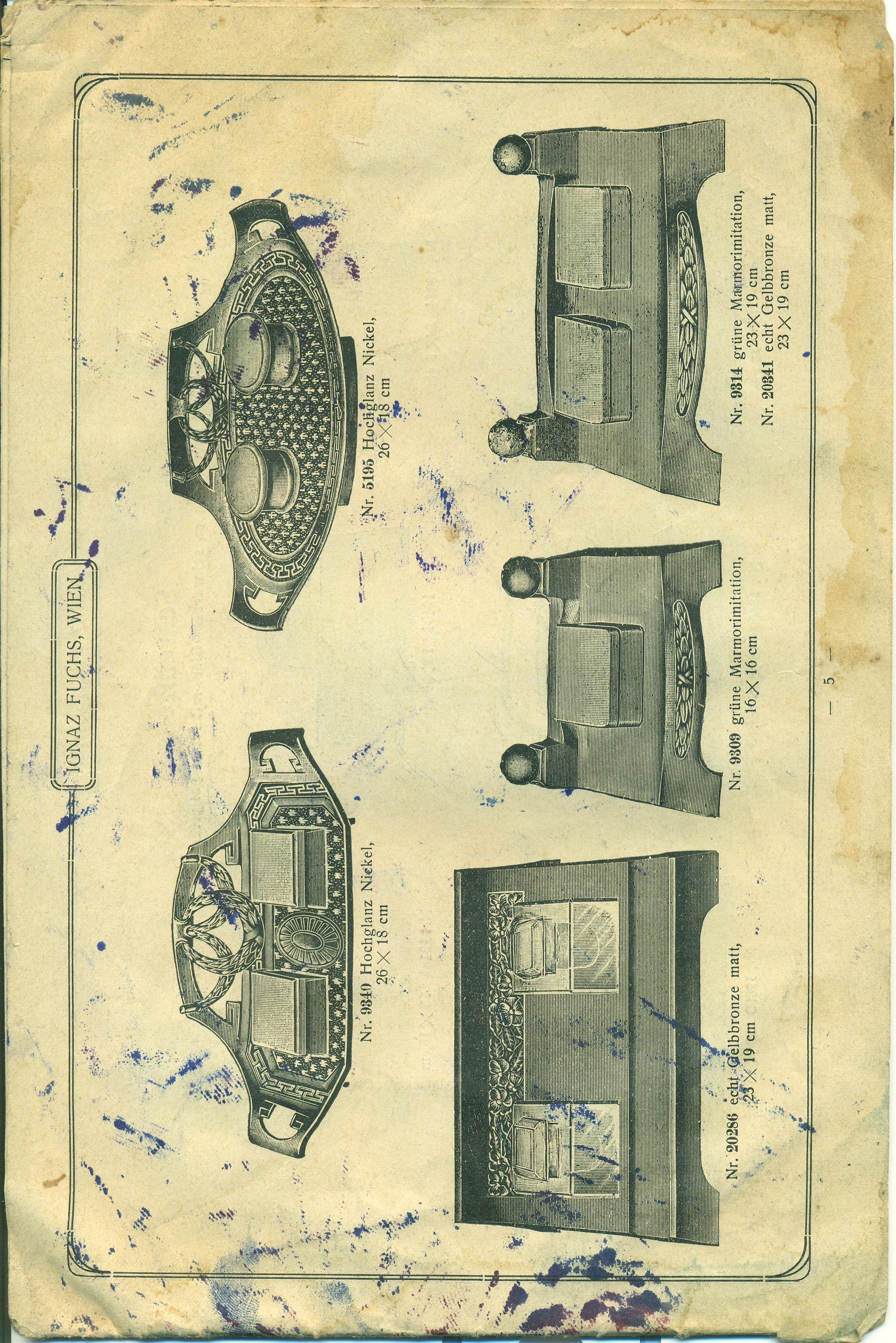 IGNAZ FUCHS árjegyzék (Magyar Kereskedelmi és Vendéglátóipari Múzeum CC BY-NC-SA)