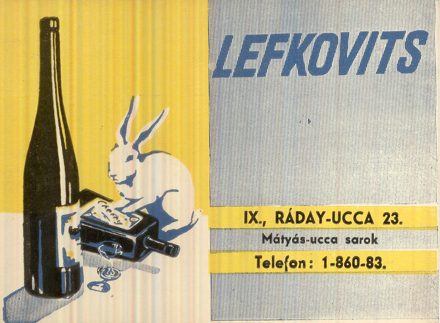 LEFKOVITS árjegyzék (Magyar Kereskedelmi és Vendéglátóipari Múzeum CC BY-NC-SA)