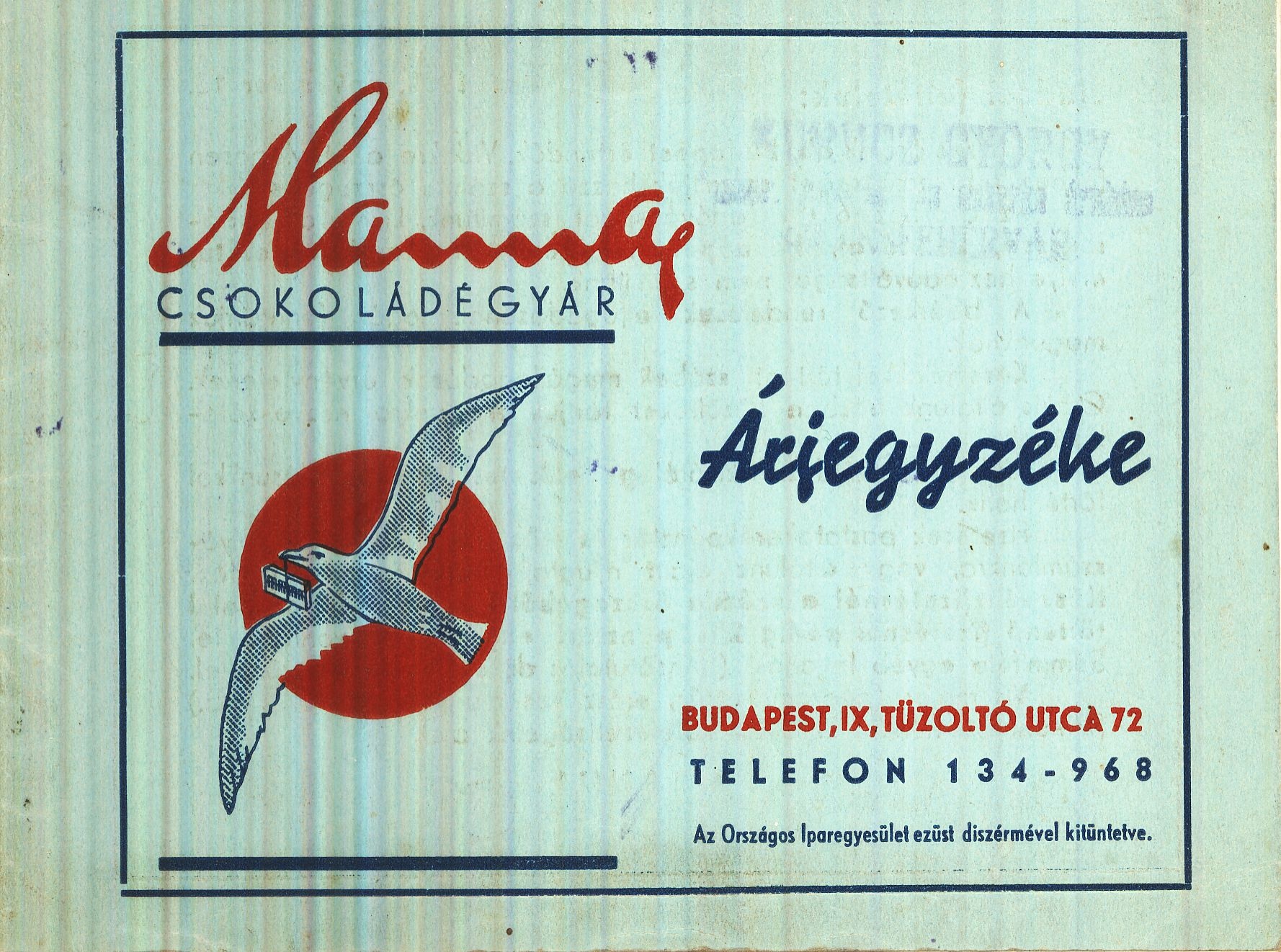 Manna CSOKOLÁDÉGYÁR Árjegyzéke (Magyar Kereskedelmi és Vendéglátóipari Múzeum CC BY-NC-SA)
