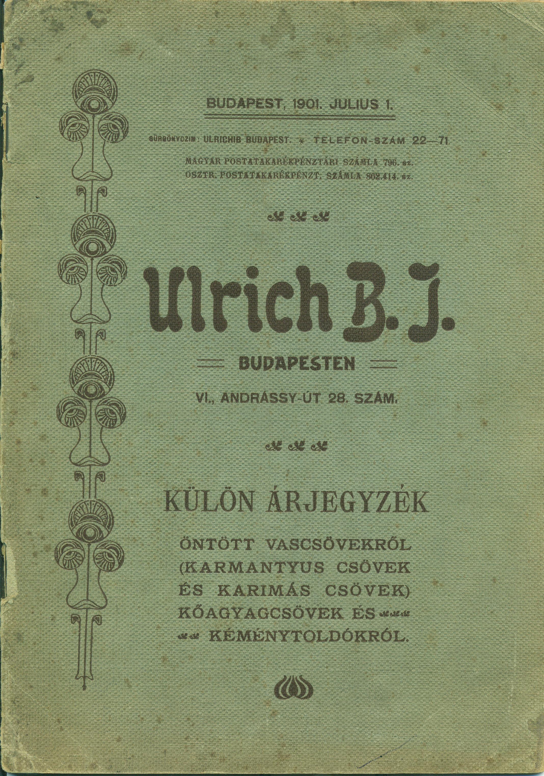 Csigatömlők árjegyzéke (Magyar Kereskedelmi és Vendéglátóipari Múzeum CC BY-NC-SA)