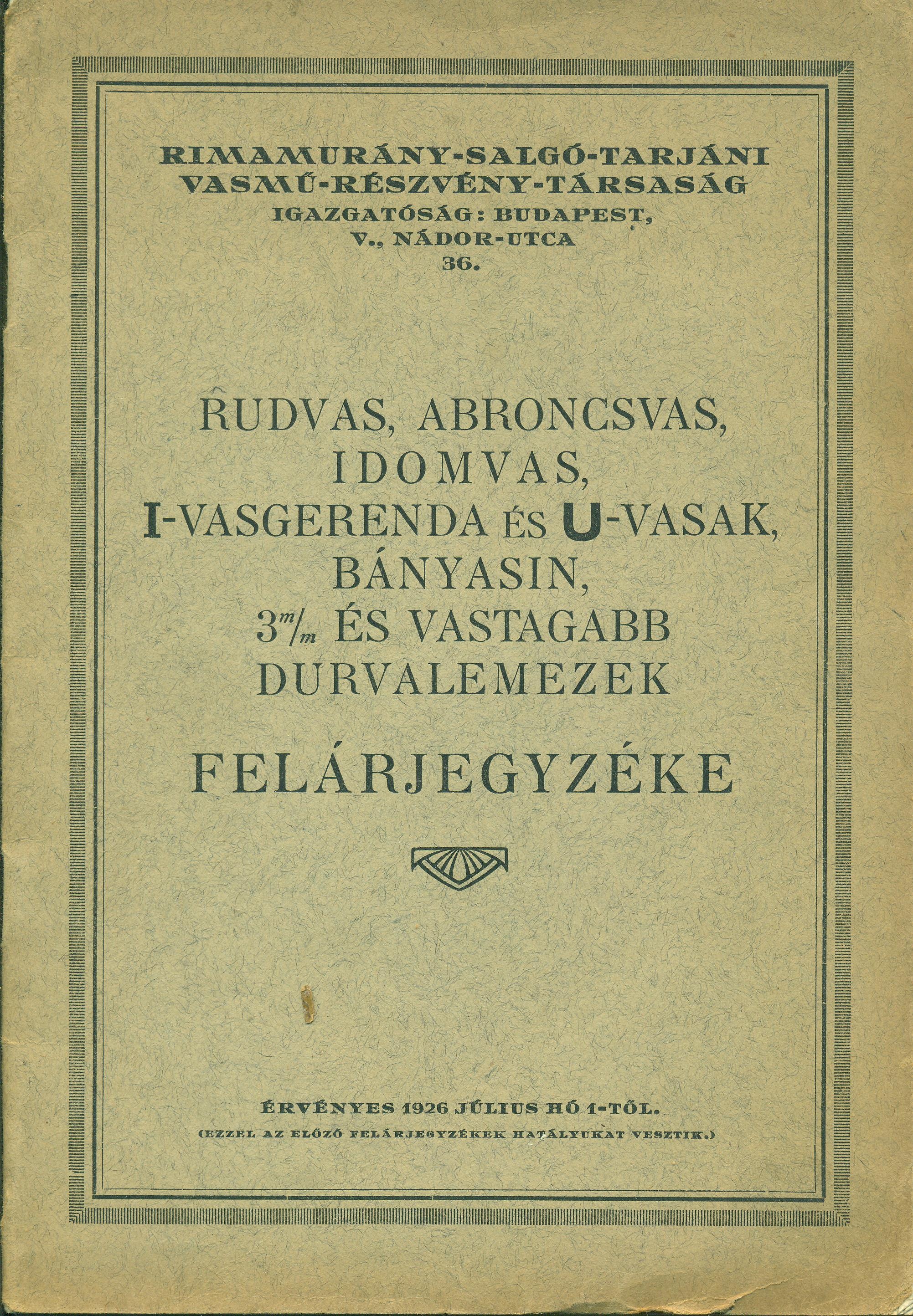 Rudvas, abroncsvas, idomvas, I-vasgerenda és U-vasak… (Magyar Kereskedelmi és Vendéglátóipari Múzeum CC BY-NC-SA)