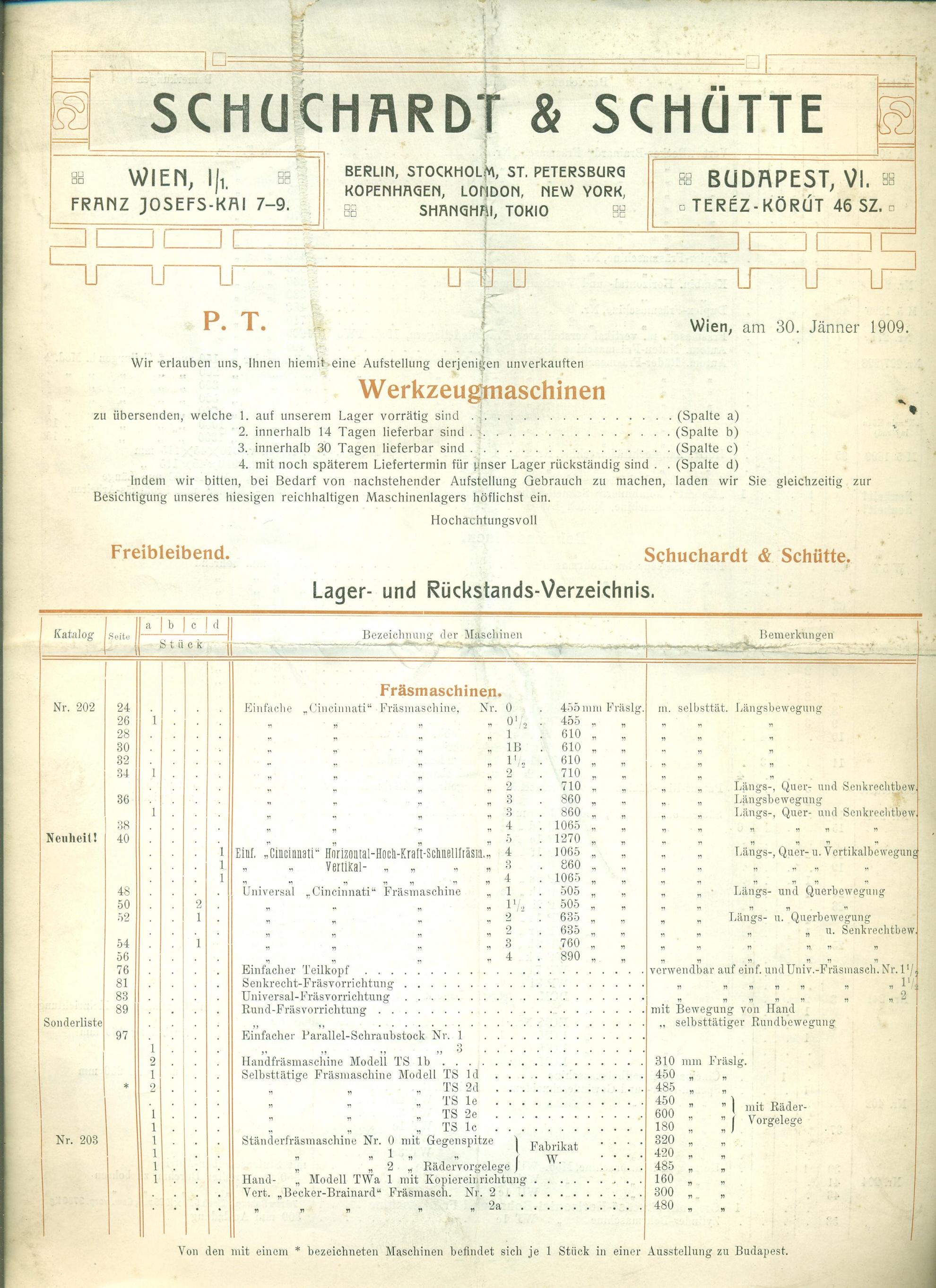 Schuchardt & Schütte árjegyzék (Magyar Kereskedelmi és Vendéglátóipari Múzeum CC BY-NC-SA)