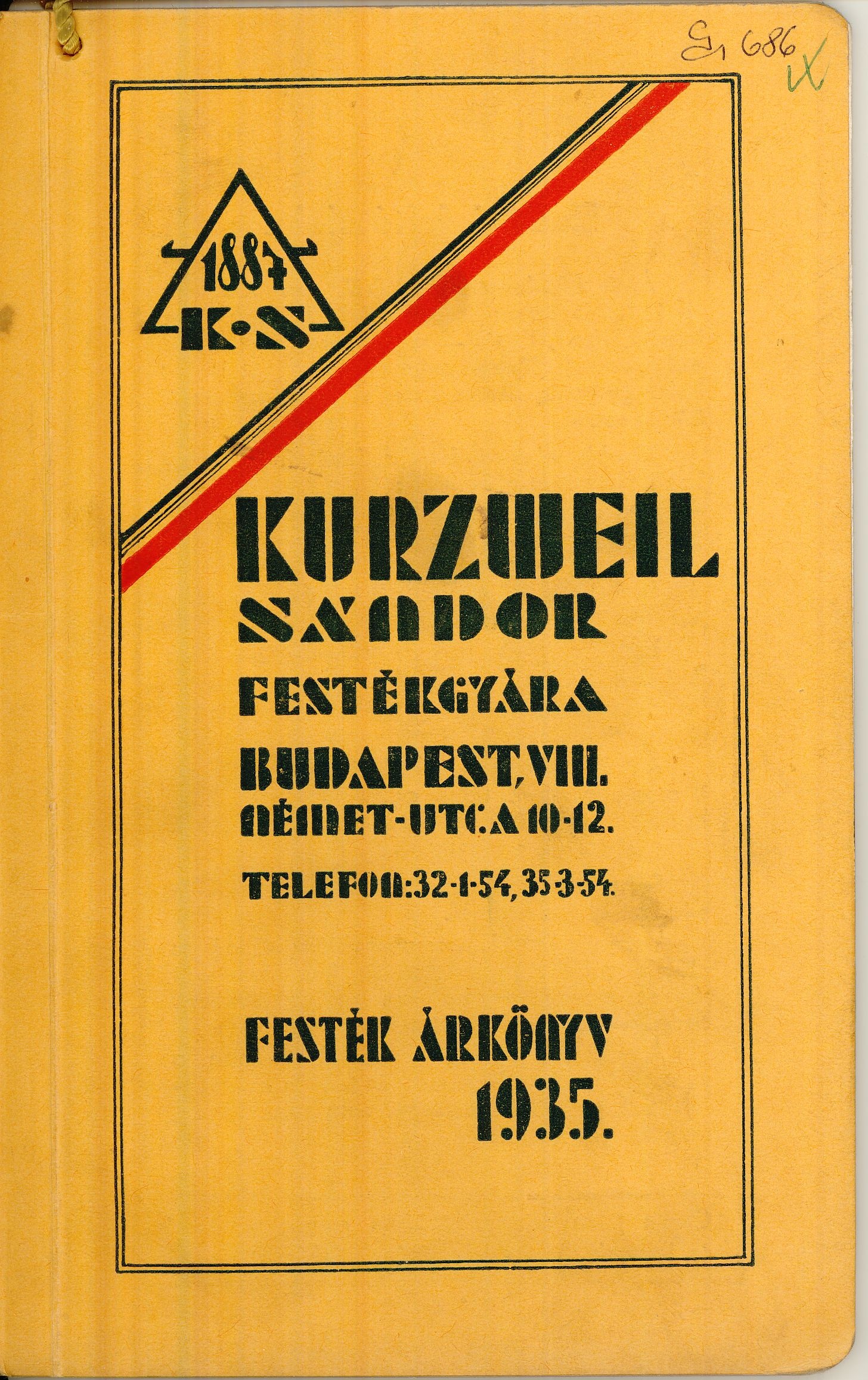 Festék árkönyv (Magyar Kereskedelmi és Vendéglátóipari Múzeum CC BY-NC-SA)