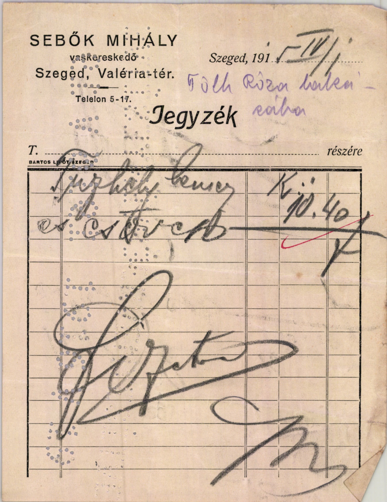 Sebők Mihály vaskereskedő (Magyar Kereskedelmi és Vendéglátóipari Múzeum CC BY-NC-SA)