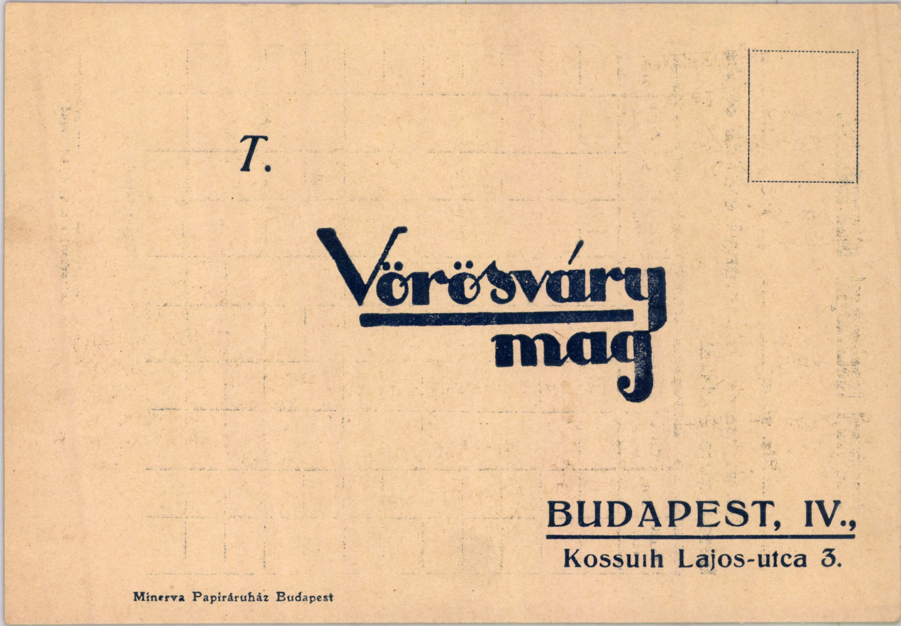 Vörösváry mag (Magyar Kereskedelmi és Vendéglátóipari Múzeum CC BY-NC-SA)