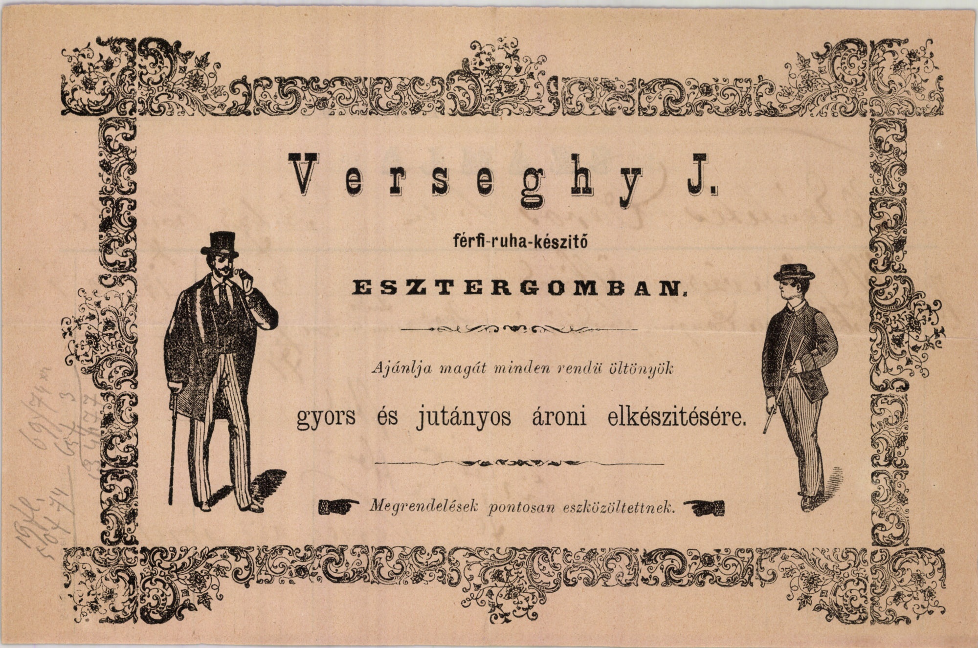 Verseghy számla (Magyar Kereskedelmi és Vendéglátóipari Múzeum CC BY-NC-SA)