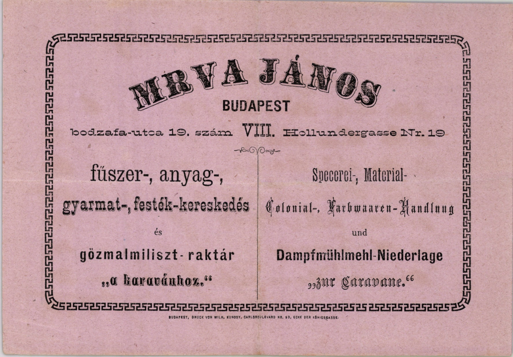 Mrva János számla (Magyar Kereskedelmi és Vendéglátóipari Múzeum CC BY-NC-SA)