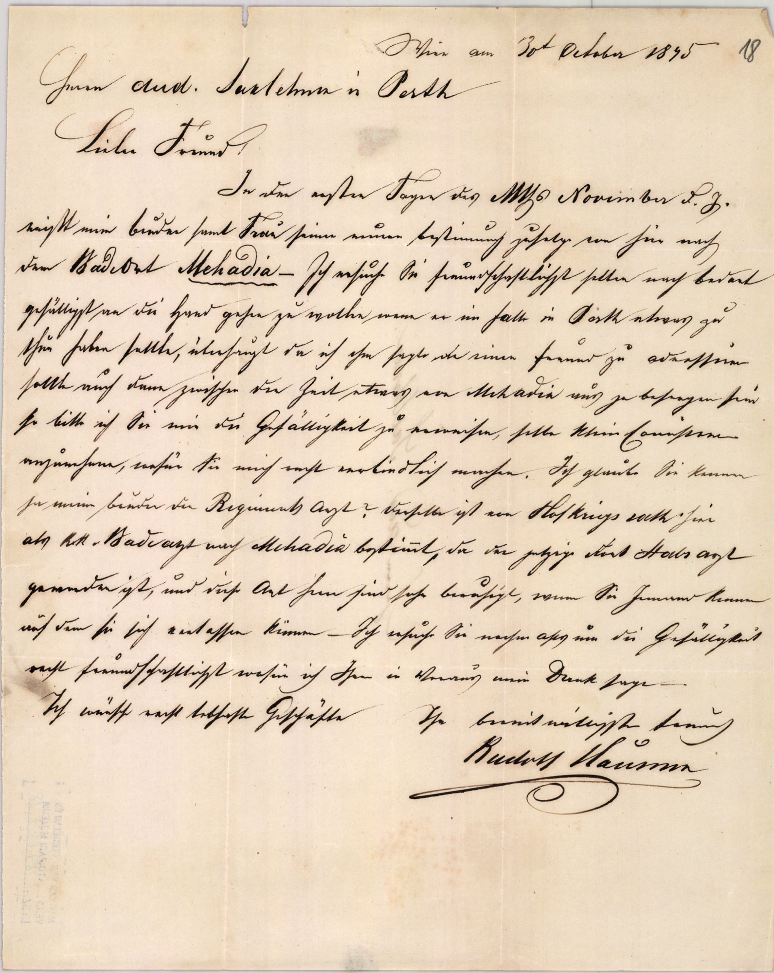 Hauman Rudolf levél (Magyar Kereskedelmi és Vendéglátóipari Múzeum CC BY-NC-SA)