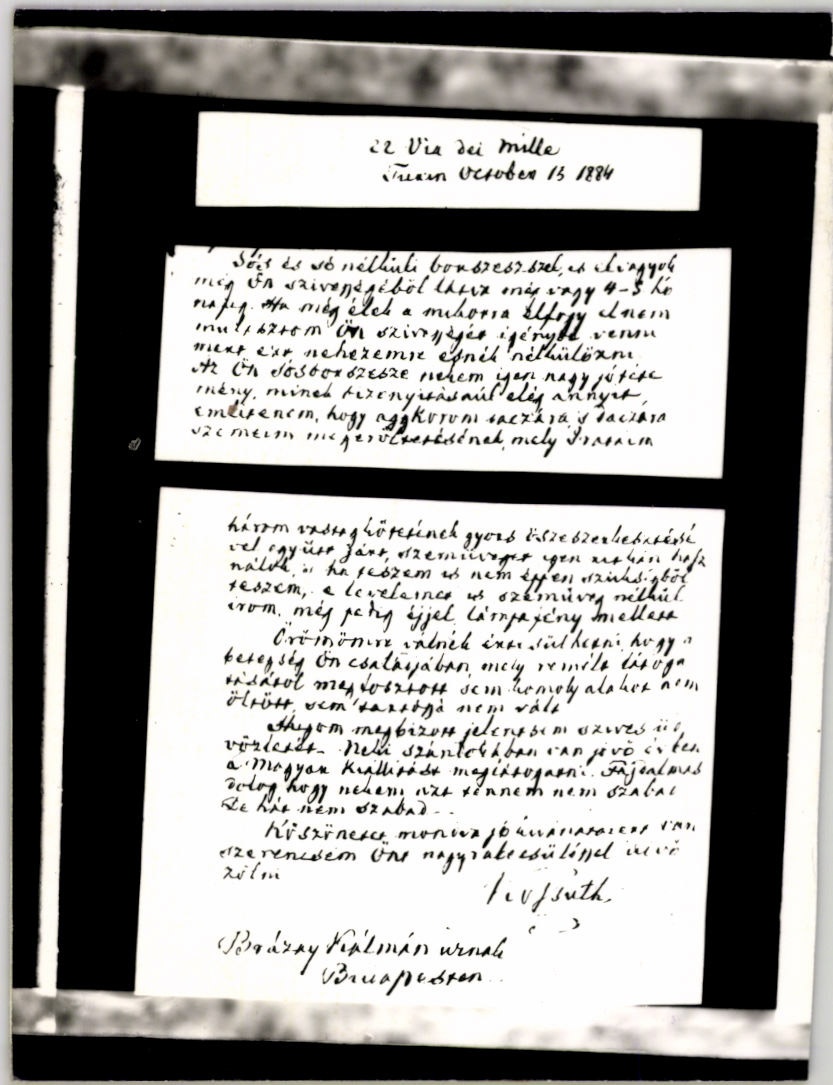 Kossuth Lajos levele (Magyar Kereskedelmi és Vendéglátóipari Múzeum CC BY-NC-SA)