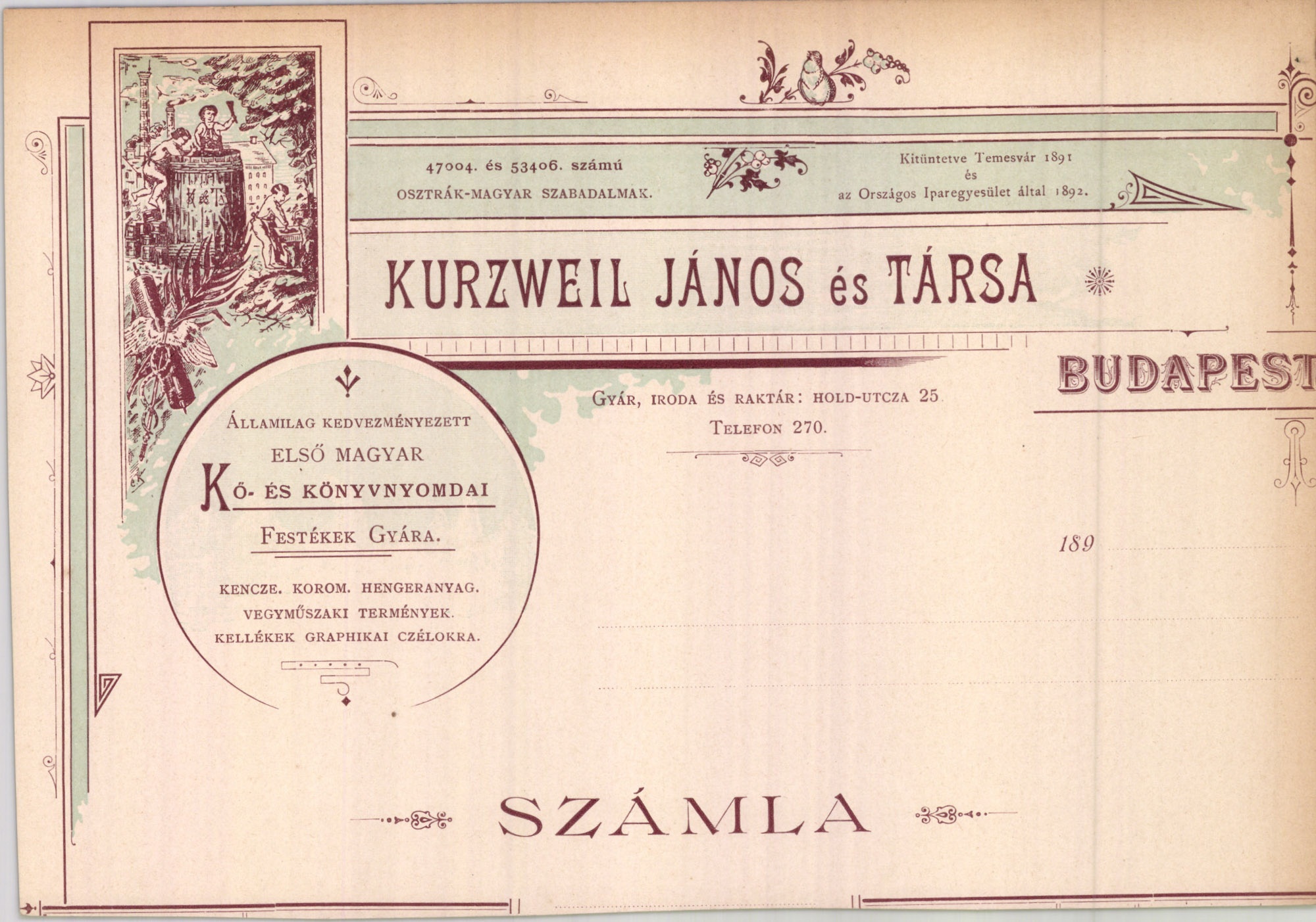 Kurzwell János és Társa (Magyar Kereskedelmi és Vendéglátóipari Múzeum CC BY-NC-SA)