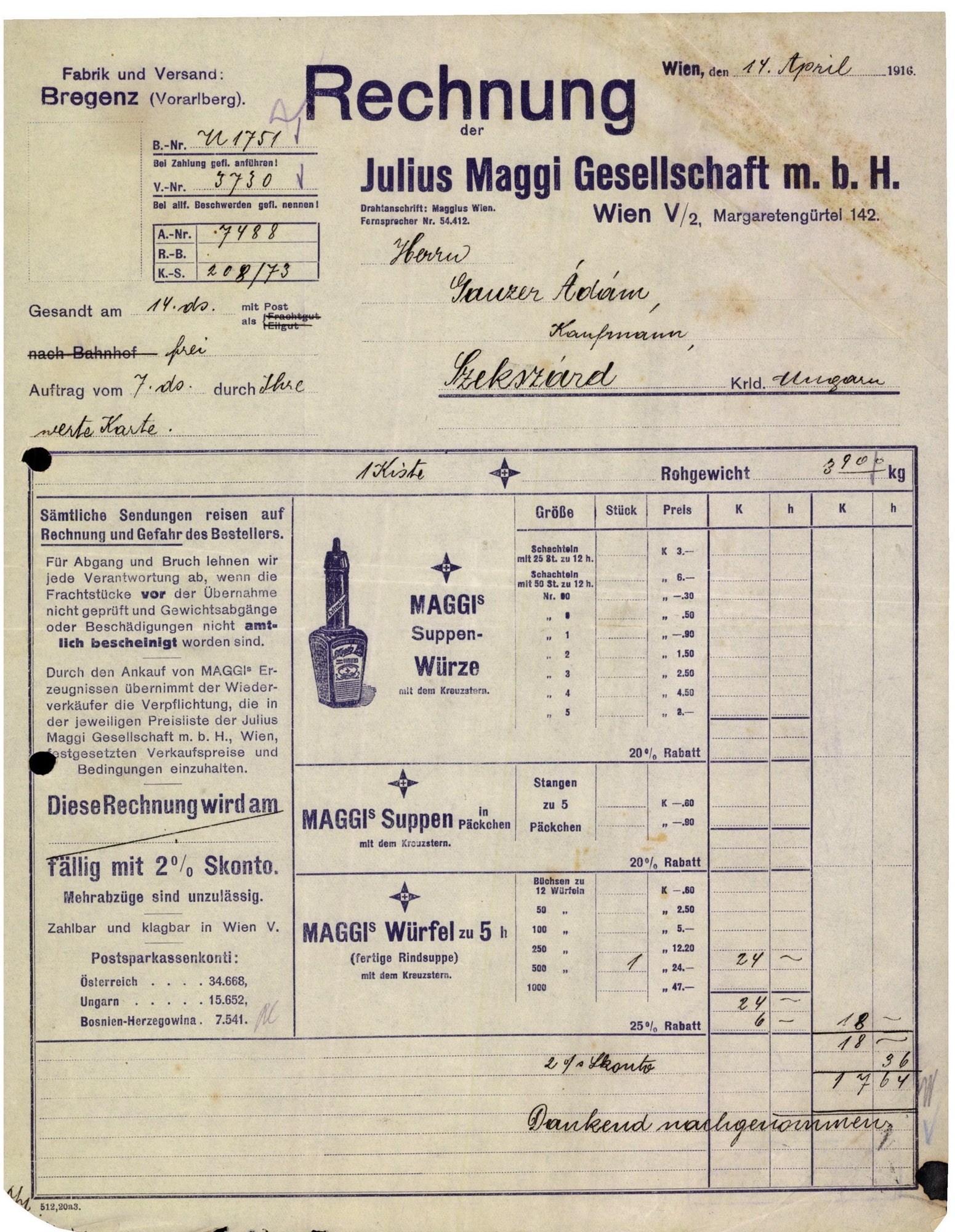 Julius Maggi Gesellschaft m. b. H. (Magyar Kereskedelmi és Vendéglátóipari Múzeum CC BY-NC-SA)