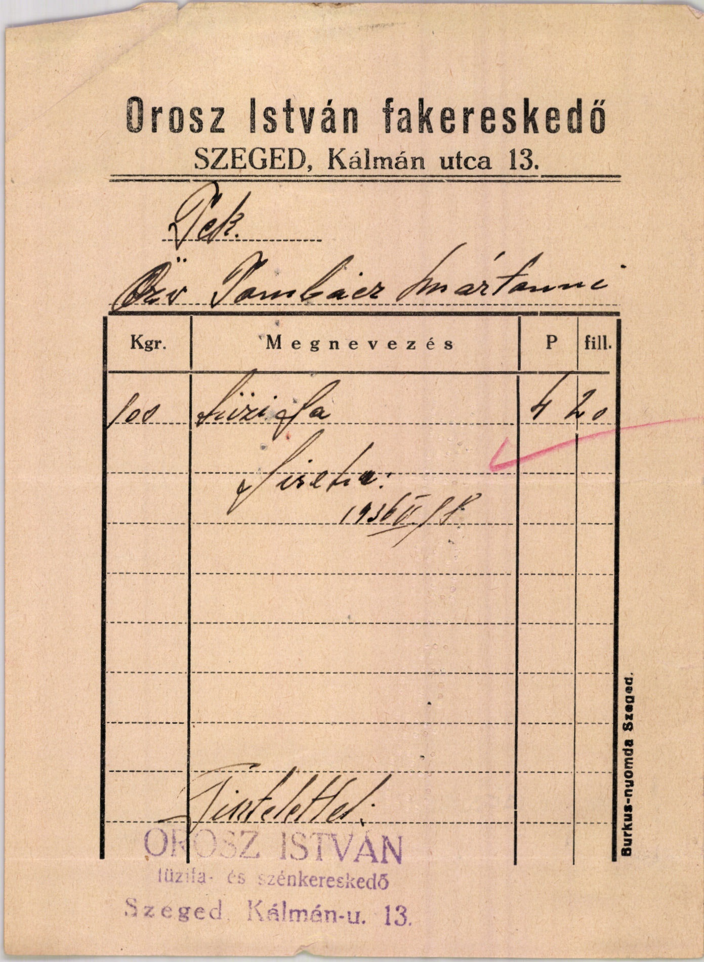 Orosz István fakereskedő (Magyar Kereskedelmi és Vendéglátóipari Múzeum CC BY-NC-SA)