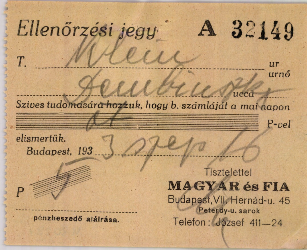 Magyar és Fia (Magyar Kereskedelmi és Vendéglátóipari Múzeum CC BY-NC-SA)