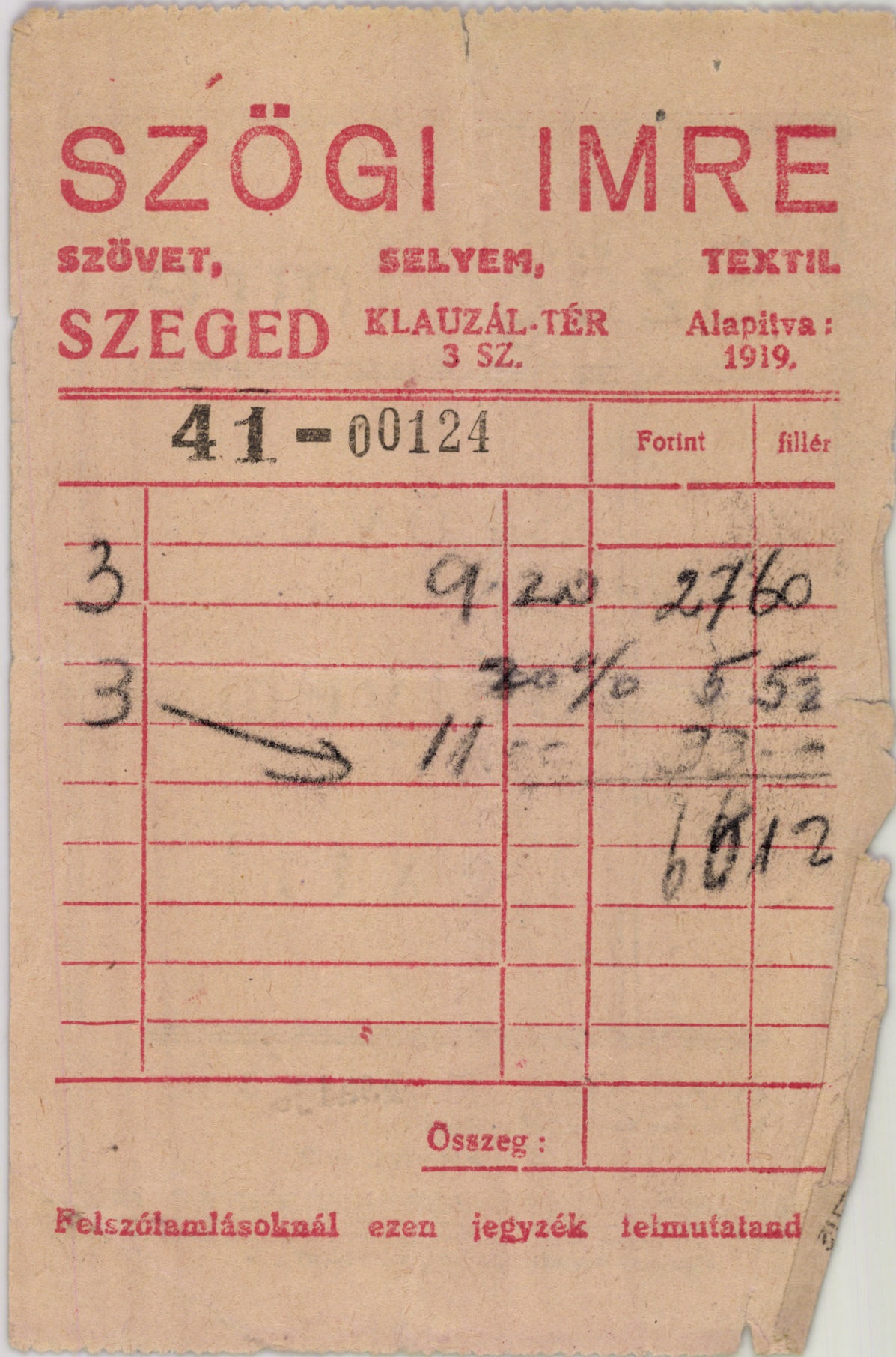 Szögi Imre szövet, selyem, textil (Magyar Kereskedelmi és Vendéglátóipari Múzeum CC BY-NC-SA)