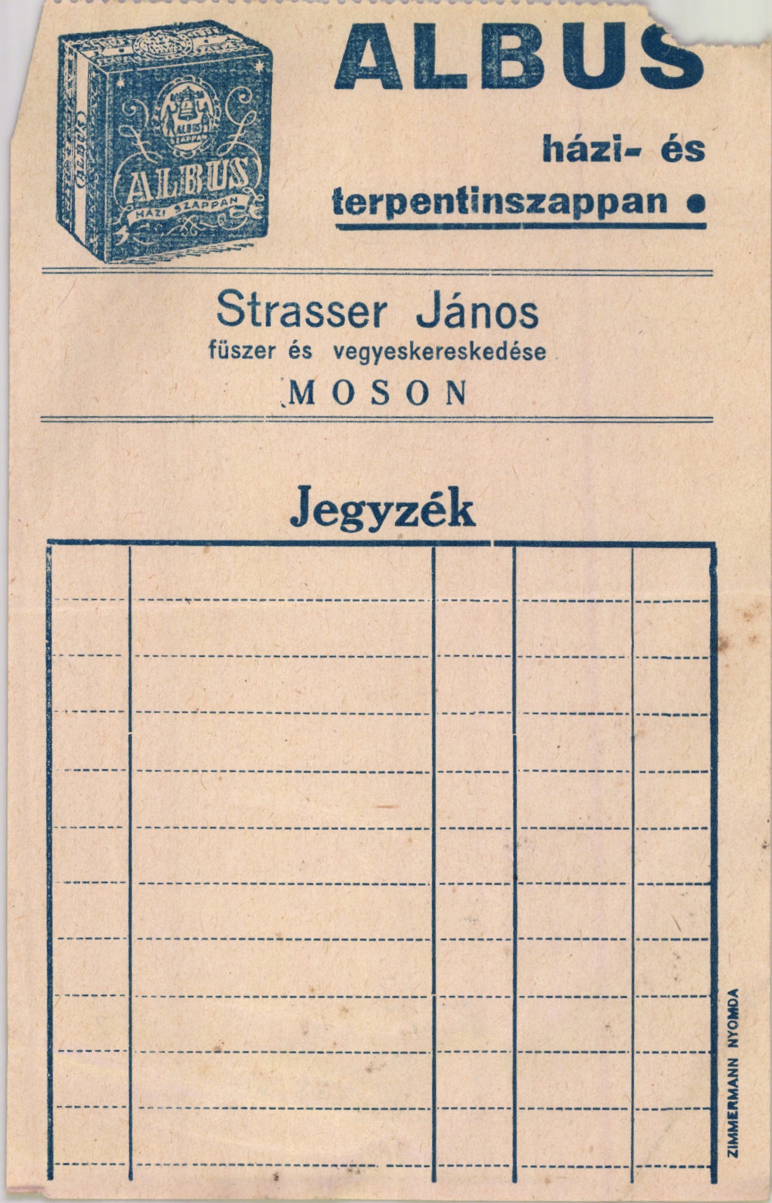 Strasser János fűszer- és vegyeskereskedése (Magyar Kereskedelmi és Vendéglátóipari Múzeum CC BY-NC-SA)