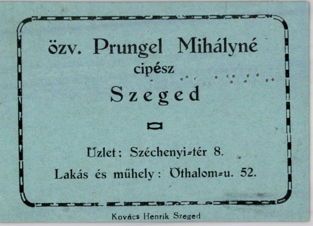 özv. Prungel Mihályné cipész (Magyar Kereskedelmi és Vendéglátóipari Múzeum CC BY-NC-SA)