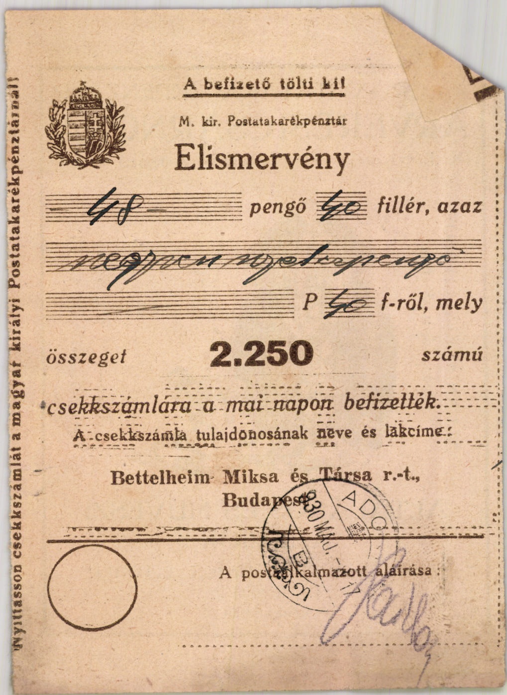 Bettelheim Miksa és Társa r.-t. (Magyar Kereskedelmi és Vendéglátóipari Múzeum CC BY-NC-SA)