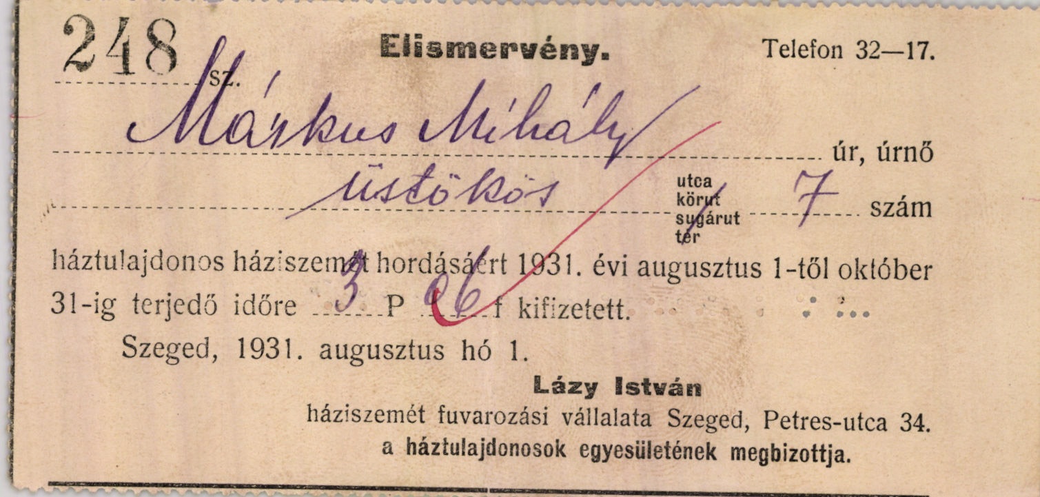 Lázy István háziszemét fuvarozási vállalata (Magyar Kereskedelmi és Vendéglátóipari Múzeum CC BY-NC-SA)