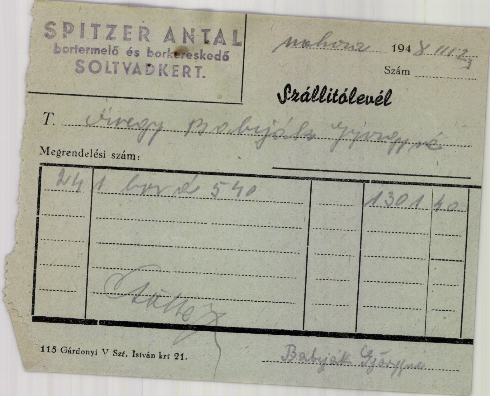 Spitzer Antal bortermelő és borkereskedő (Magyar Kereskedelmi és Vendéglátóipari Múzeum CC BY-NC-SA)