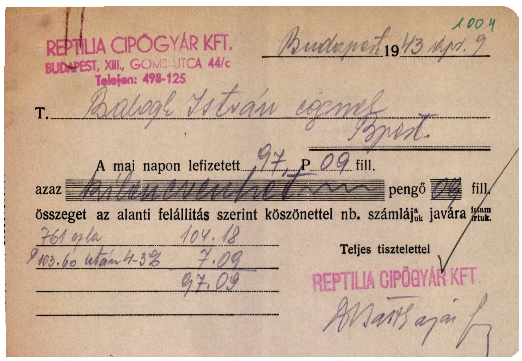 Reptilia Cipőgyár Kft. (Magyar Kereskedelmi és Vendéglátóipari Múzeum CC BY-NC-SA)