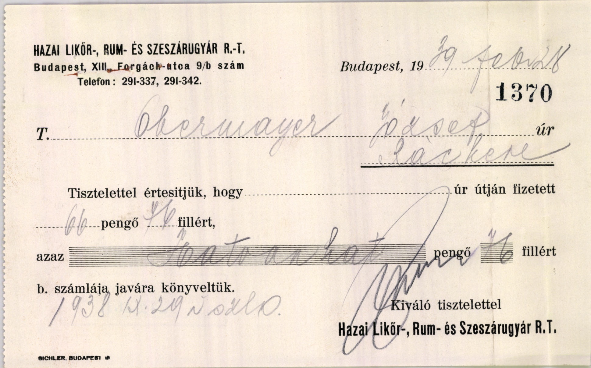 Hazai Likőr-, Rum- és Szeszárugyár Részvénytársaság (Magyar Kereskedelmi és Vendéglátóipari Múzeum CC BY-NC-SA)