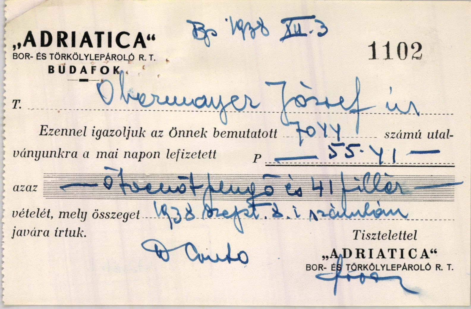 "Adriatica" Bor- és Törkölypároló RT. (Magyar Kereskedelmi és Vendéglátóipari Múzeum CC BY-NC-SA)