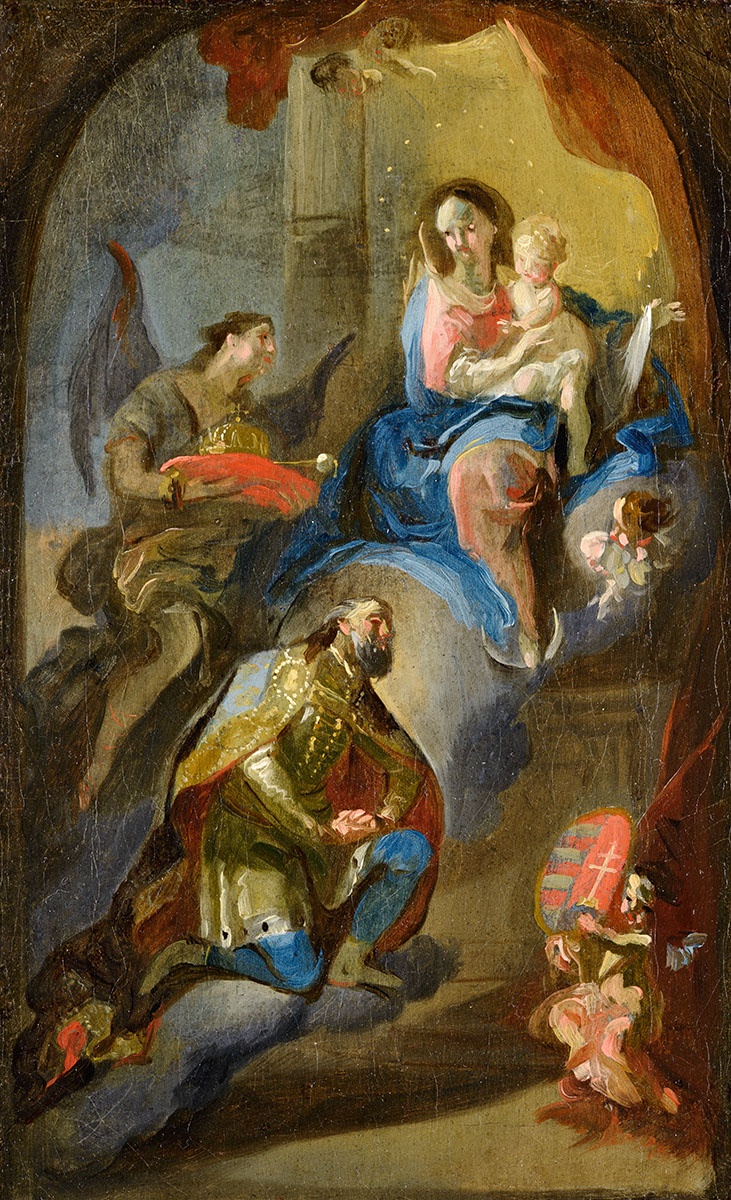 Szent István felajánlja koronáját Máriának (Magyar Nemzeti Galéria CC BY-NC-SA)