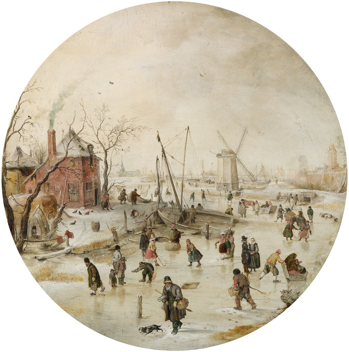 Téli táj korcsolyázókkal (Szépművészeti Múzeum CC BY-NC-SA)