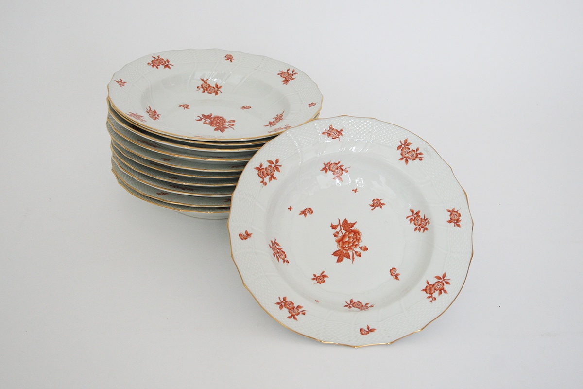 Herendi étkészlet - leveses (mély) tányér (Gömöri Múzeum, Putnok CC BY-NC-SA)