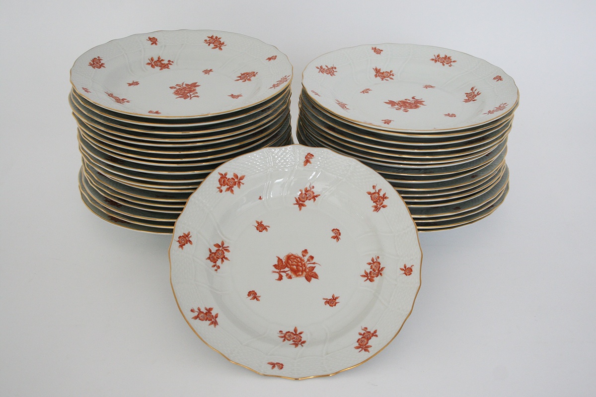 Herendi étkészlet - nagy lapos tányér (Gömöri Múzeum, Putnok CC BY-NC-SA)