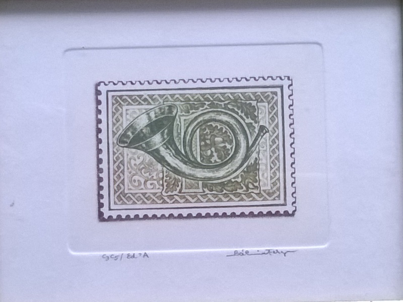 Postakürt bélyegen (Holló László Galéria, Putnok CC BY-NC-SA)
